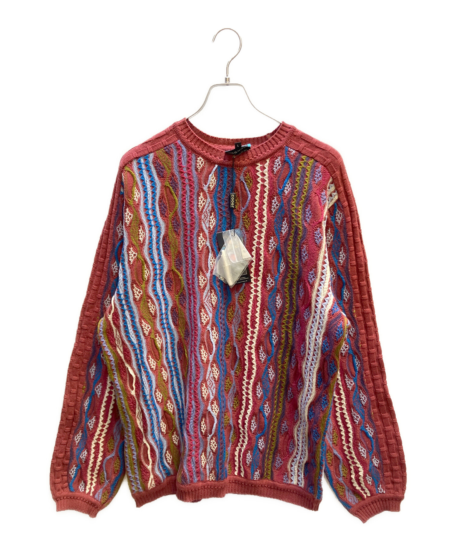 中古・古着通販】Coogi (クージー) 3Dニット レッド サイズ:L