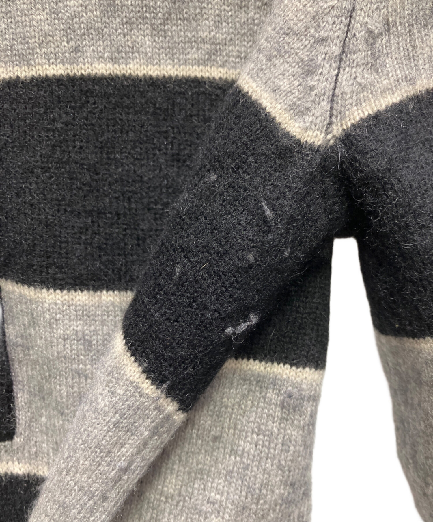 廃盤　バーバリーブルーレーベル ニットワンピース 半袖 襟付き M相当 グレー 中古・古着通販】BURBERRY BLUE LABEL (バーバリー ブルー レーベル