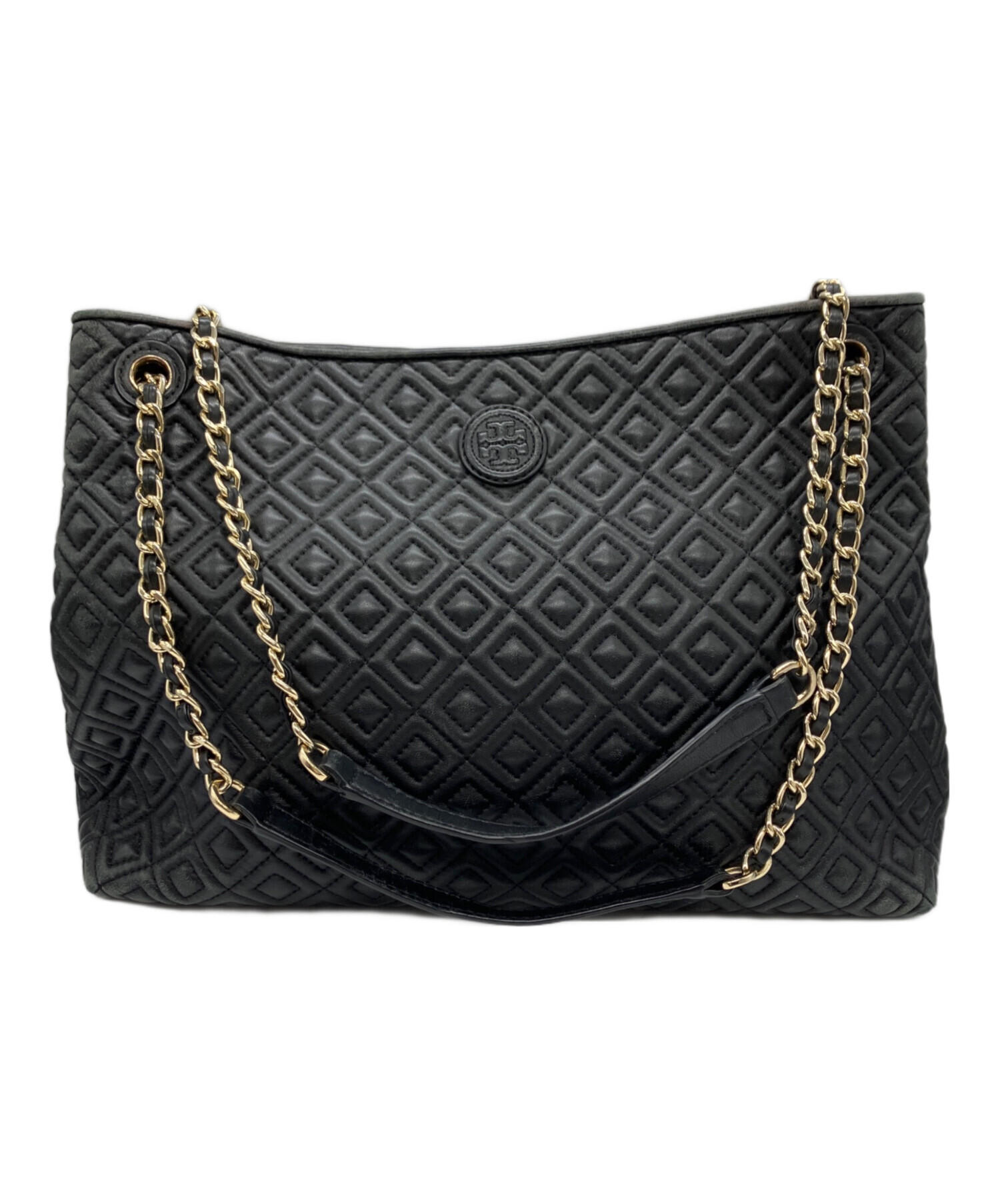 【美品】トリーバーチ＊キルティング ゴールドチェーン レザーグリーン TORY BURCH（トリーバーチ） チェーン ショルダー バッグ キルティング