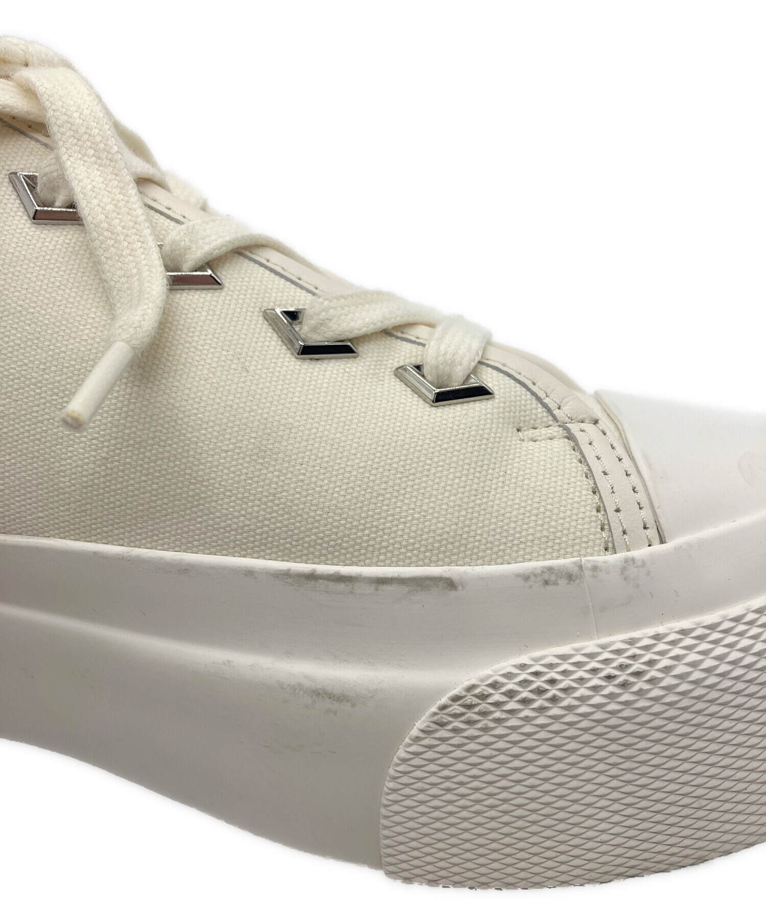中古・古着通販】JIMMY CHOO (ジミーチュウ) 厚底スニーカー ホワイト
