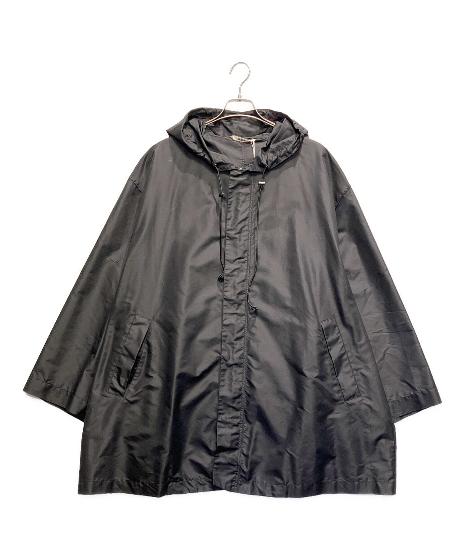 AURALEE/オーラリー SILK TAFFETA HOODED COAT 3 中古・古着通販】AURALEE (オーラリー) SILK TAFFETA HOODED COAT