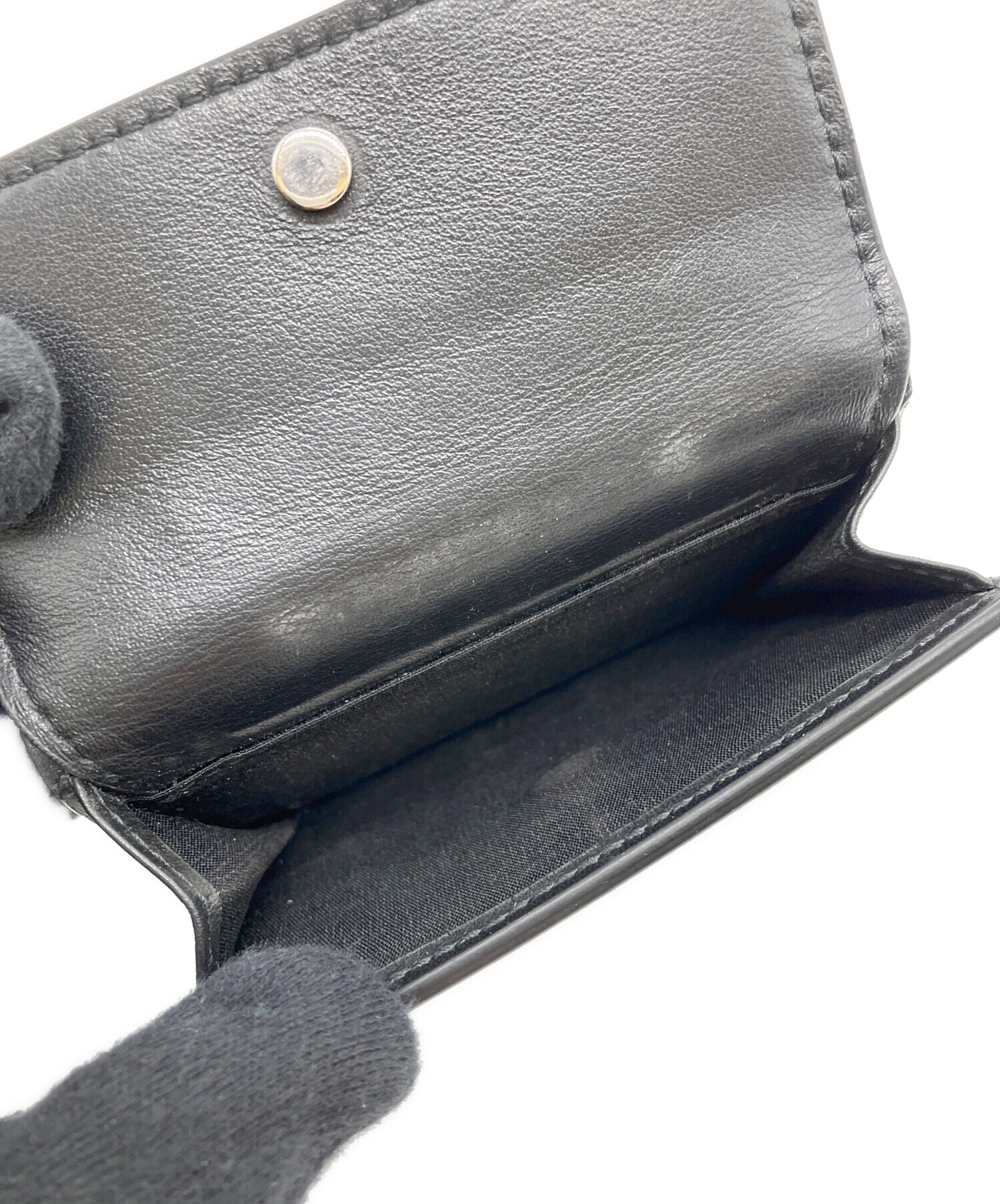 中古・古着通販】Dior (ディオール) 3つ折り財布 ブラック｜ブランド