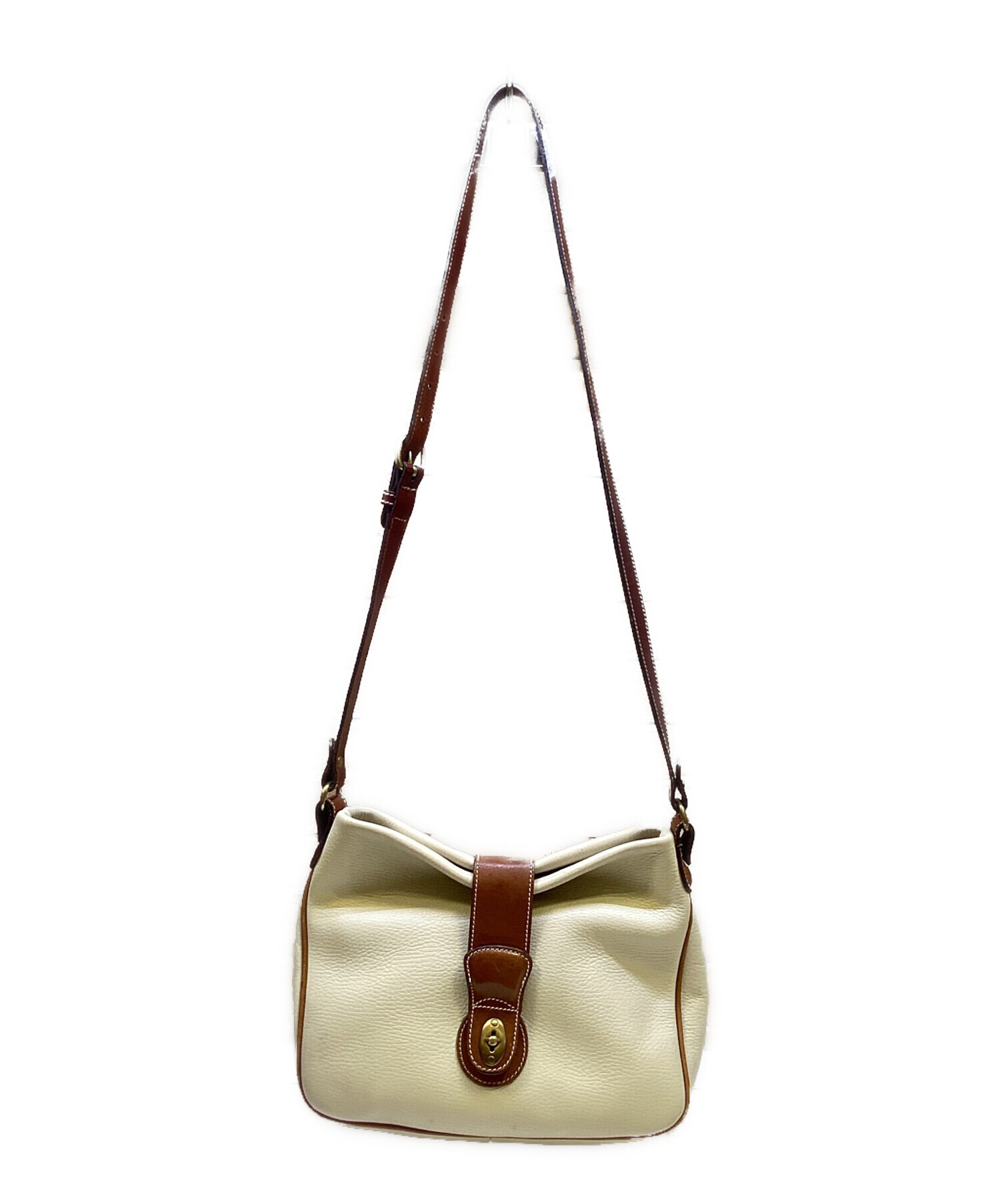 中古・古着通販】COACH (コーチ) ショルダーバッグ ホワイト×ブラウン