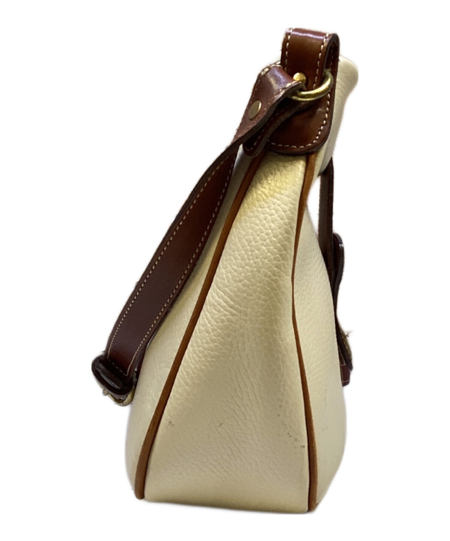 中古・古着通販】COACH (コーチ) ショルダーバッグ ホワイト×ブラウン
