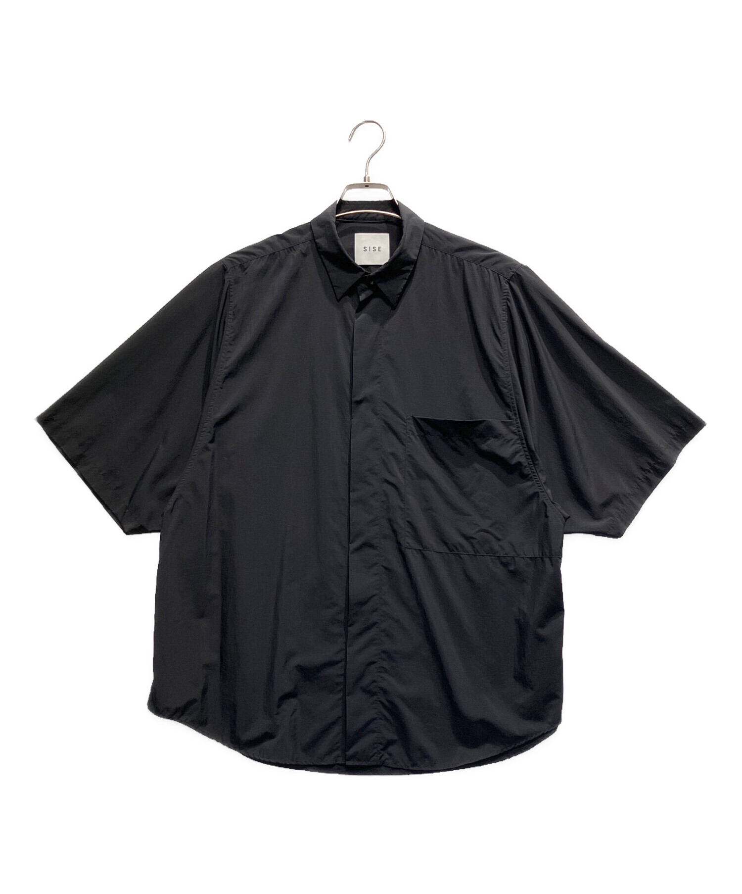 中古・古着通販】Sise (シセ) 半袖シャツ ブラック サイズ:1｜ブランド