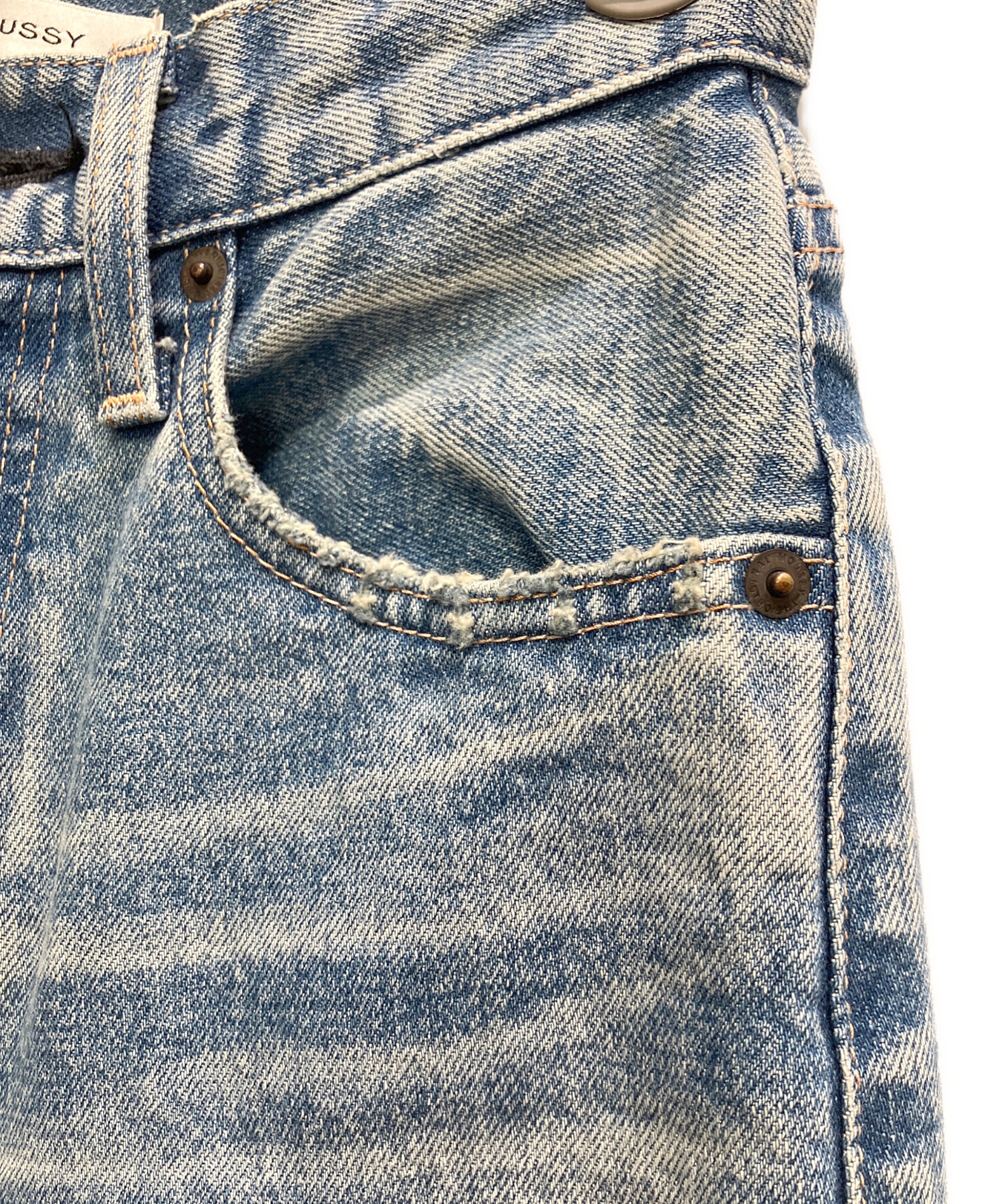 中古・古着通販】moussy (マウジー) MVS FLAREデニムパンツ スカイ