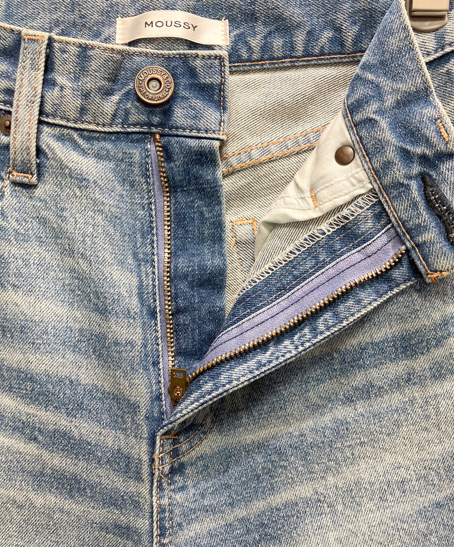 中古・古着通販】moussy (マウジー) MVS FLAREデニムパンツ スカイ