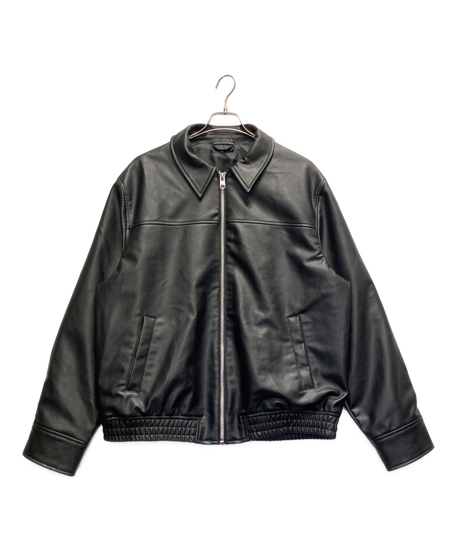 中古・古着通販】ZARA (ザラ) フェイクレザージャケット ブラック