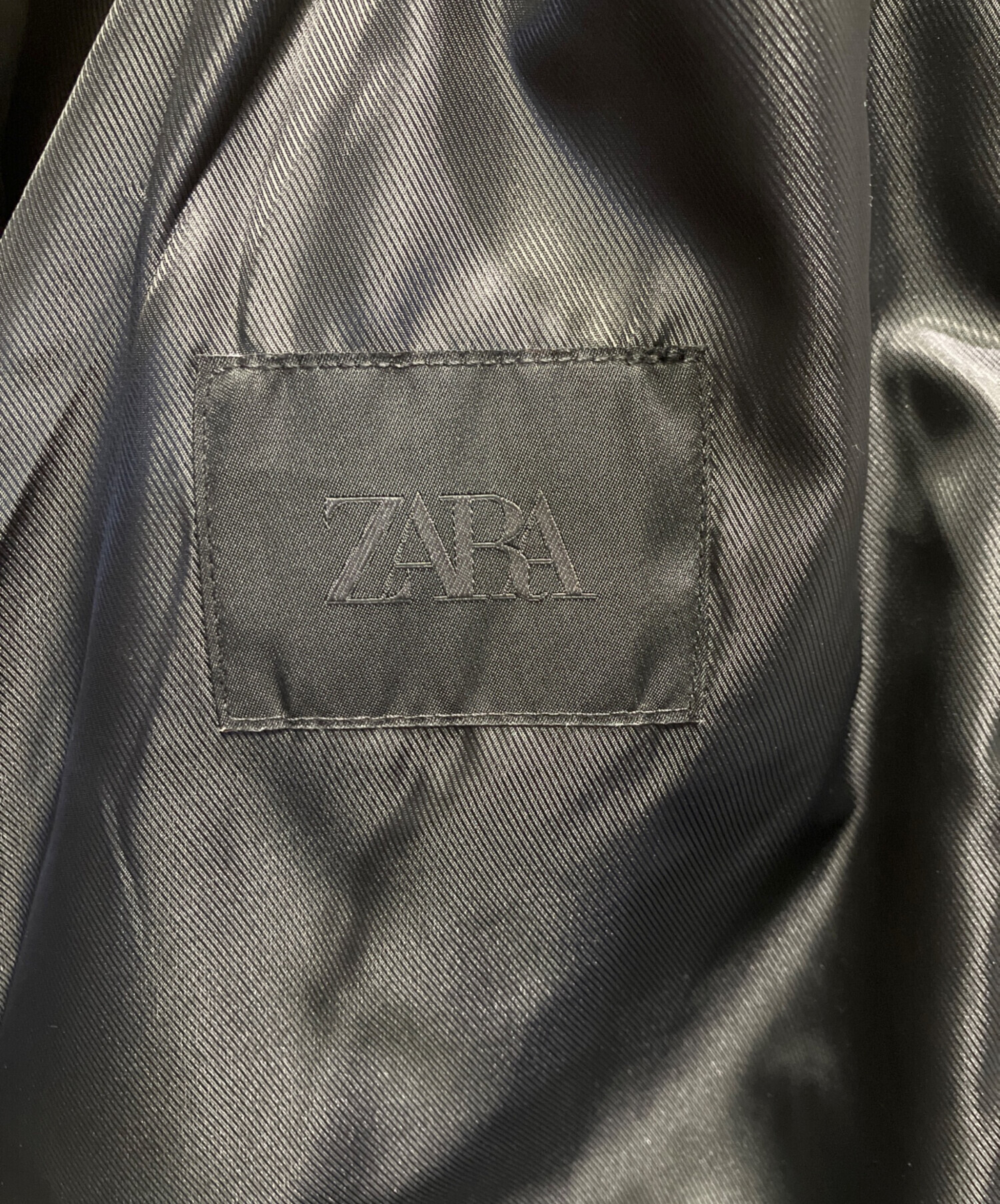 中古・古着通販】ZARA (ザラ) フェイクレザージャケット ブラック