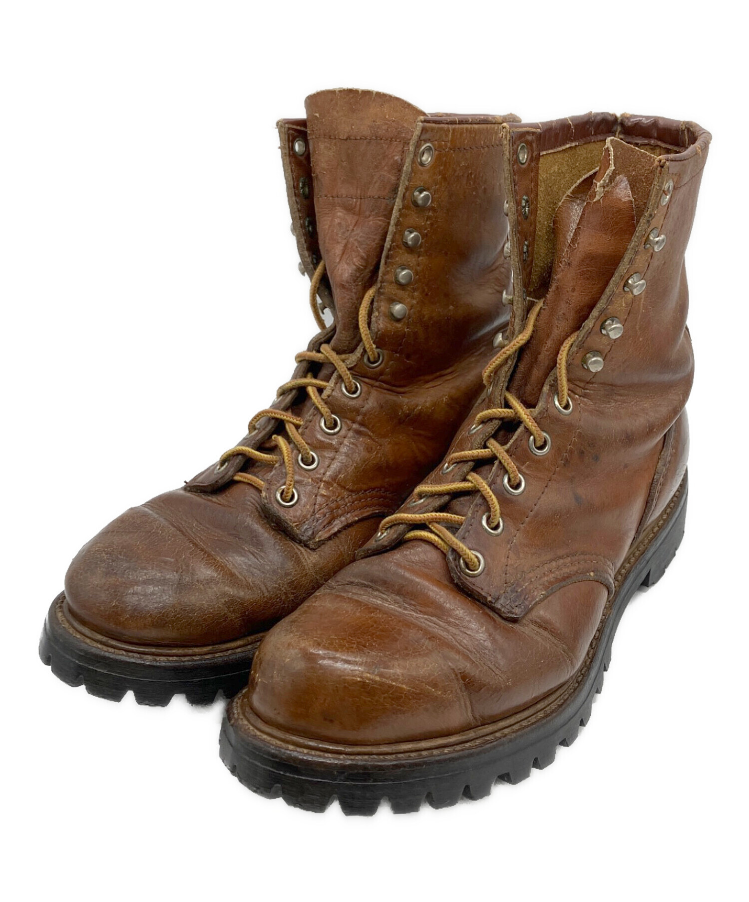 Red Wing ブラウン レザーブーツ 中古・古着通販】RED WING (レッドウィング) レザーブーツ ブラウン