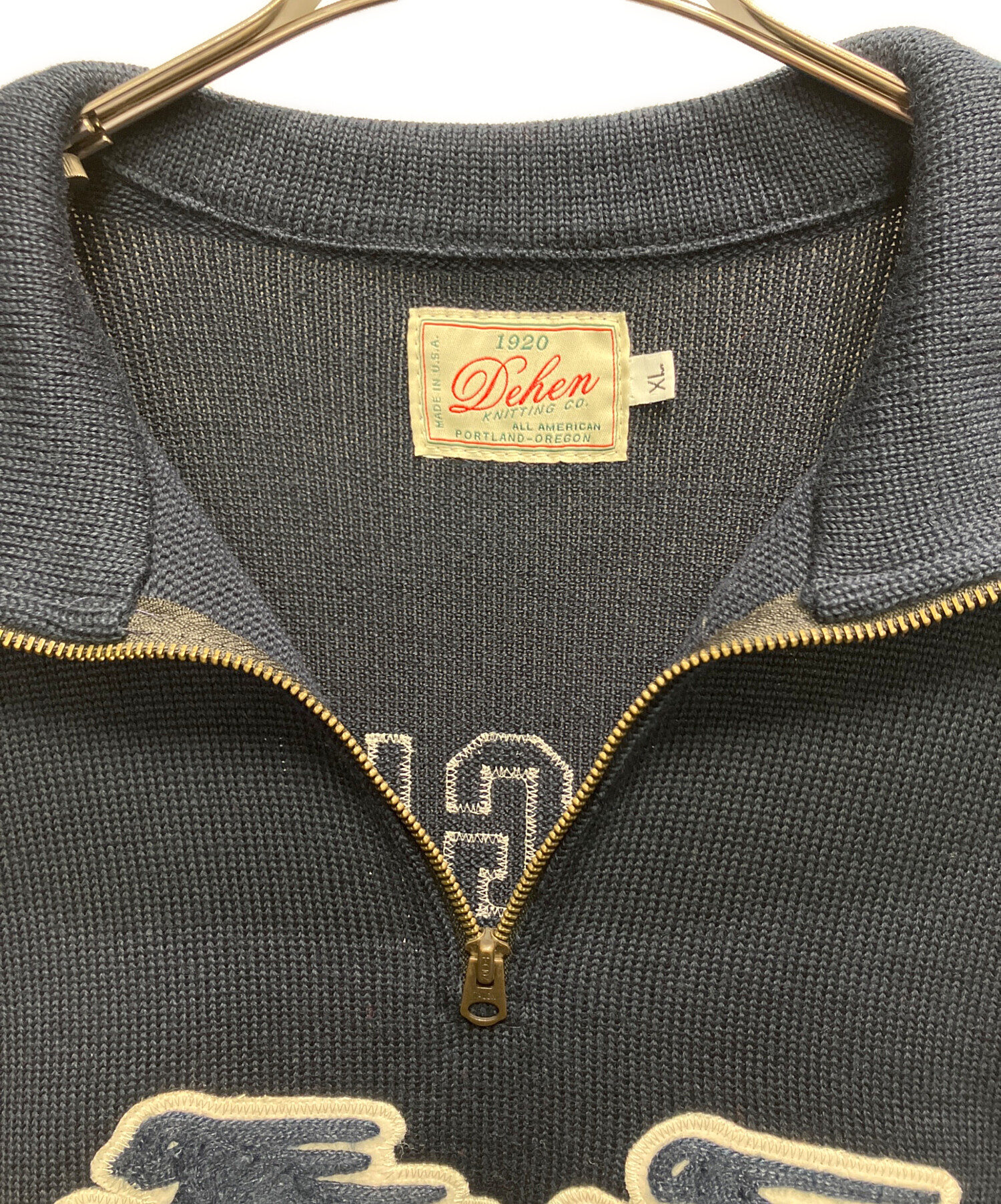中古・古着通販】Dehen (ディーエン) 厚手ニット ネイビー サイズ:XL