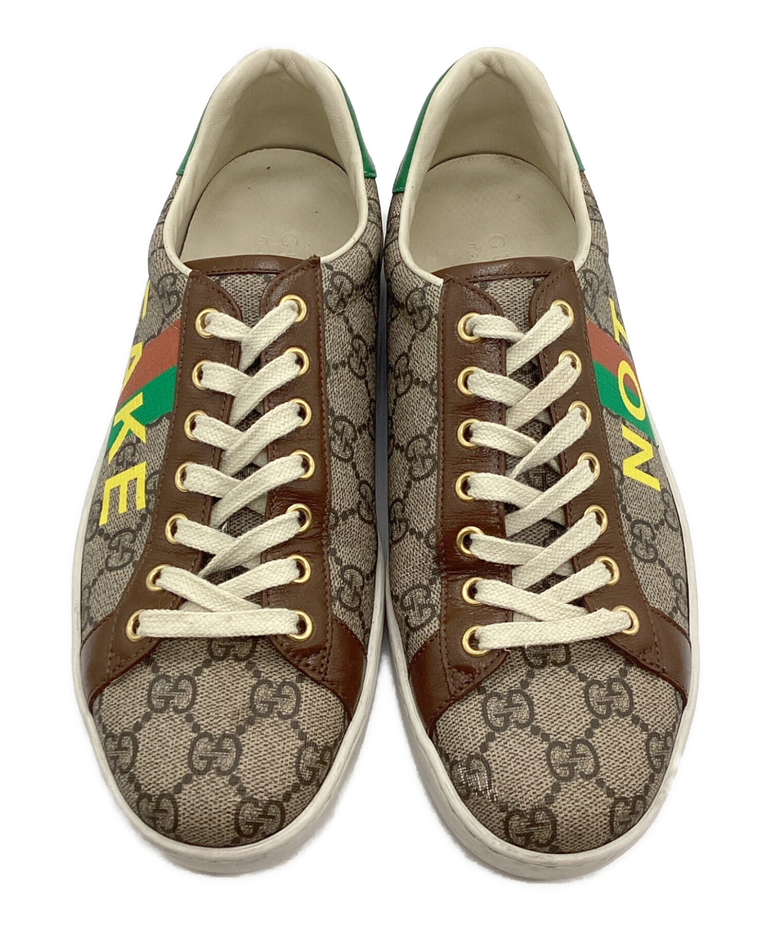 中古・古着通販】GUCCI (グッチ) スニーカー グレー×グリーン サイズ 