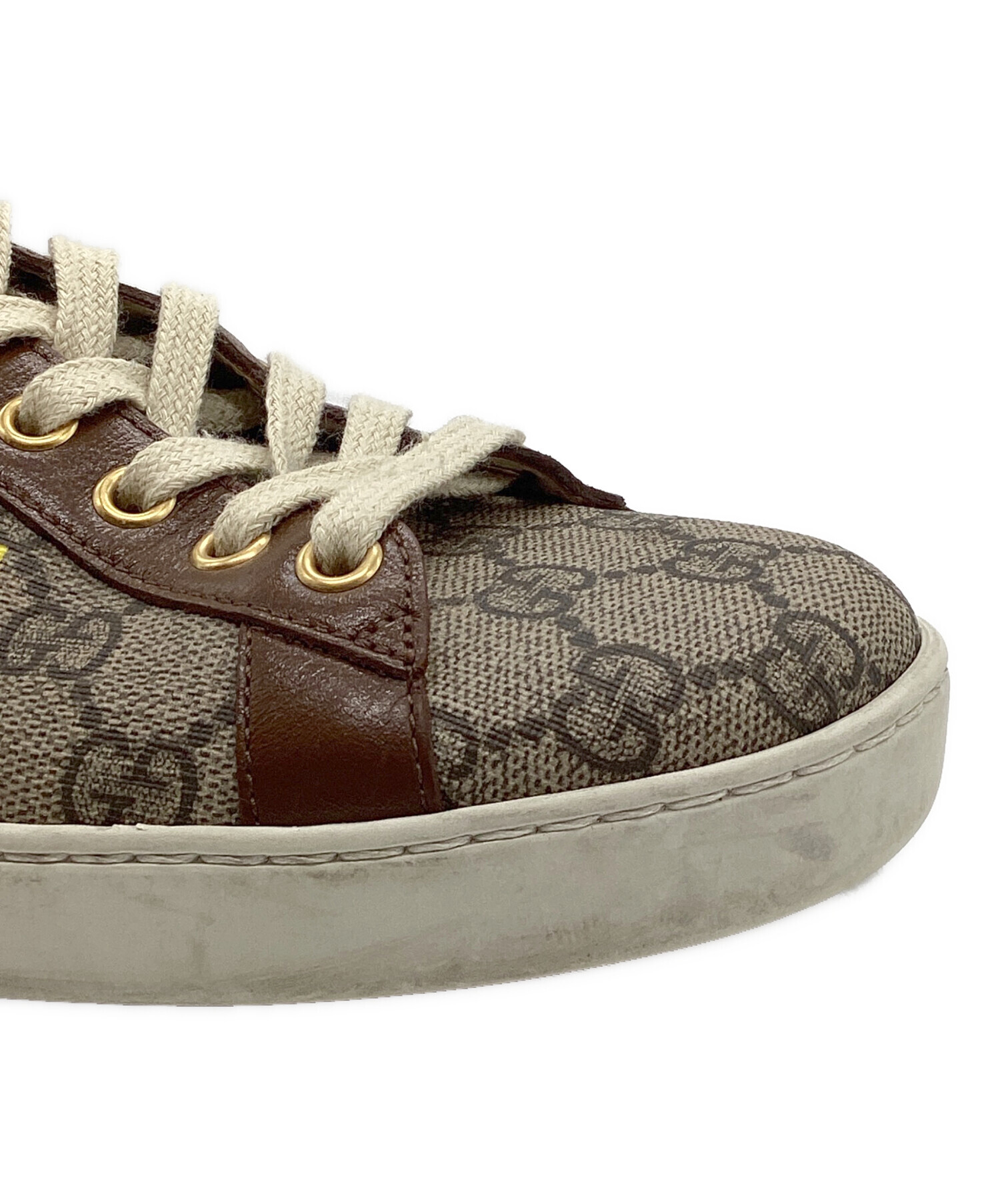 中古・古着通販】GUCCI (グッチ) スニーカー グレー×グリーン サイズ 