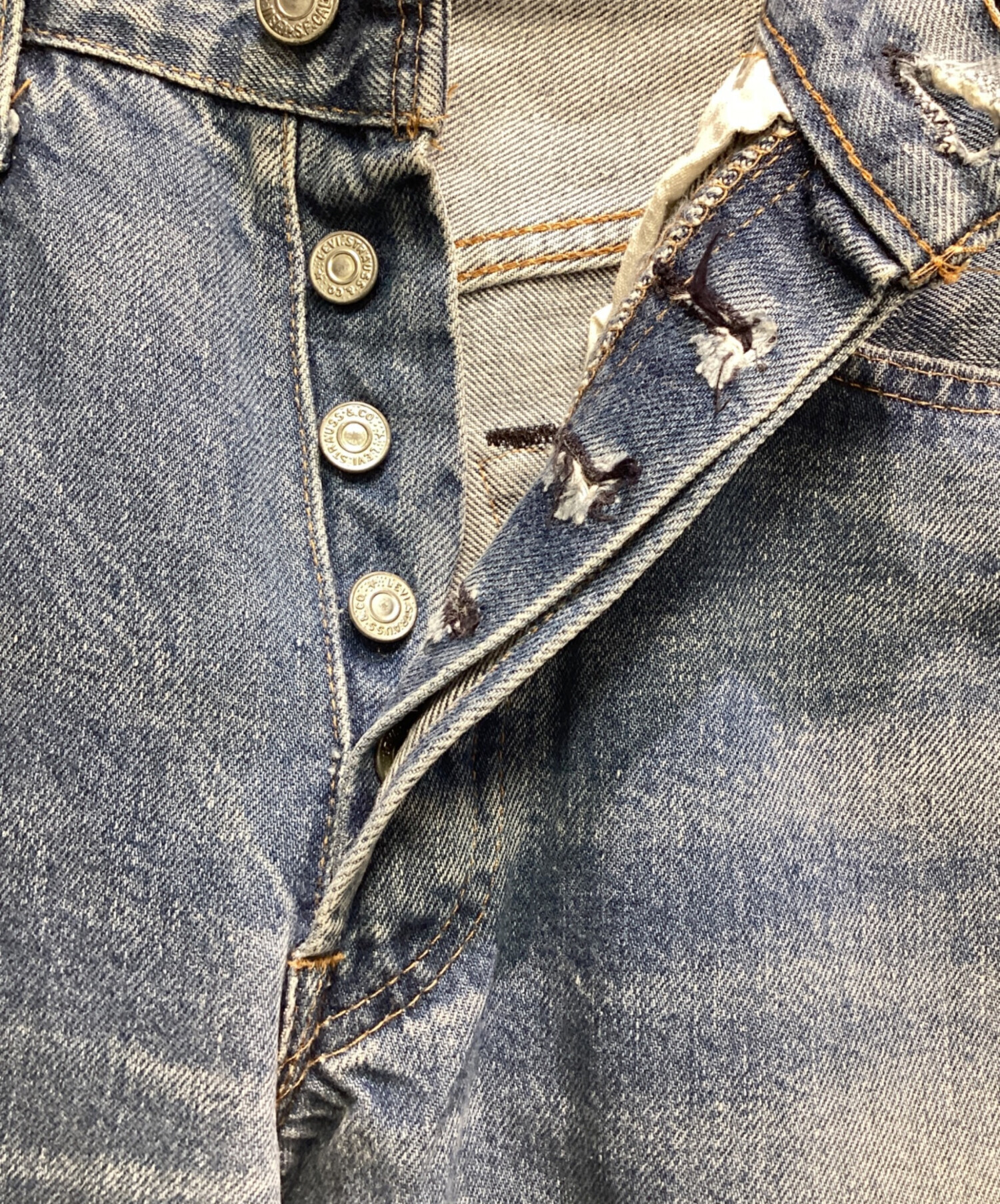 中古・古着通販】LEVI'S (リーバイス) 66後期 501デニムパンツ スカイ