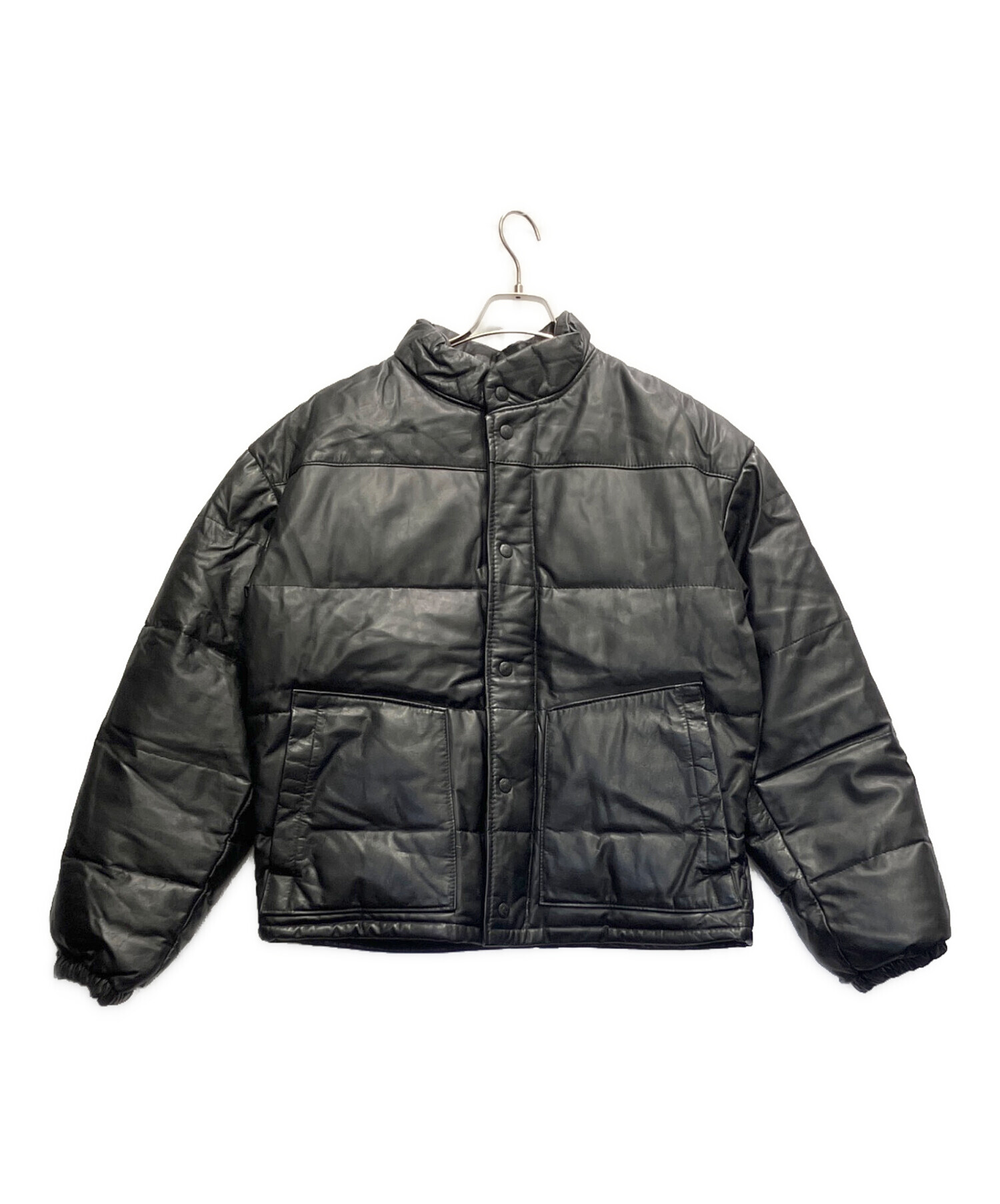 週末限定価格　ヴィンテージ　Schott レザーダウンジャケット 40 中古・古着通販】Schott (ショット) レザーダウンジャケット ブラック