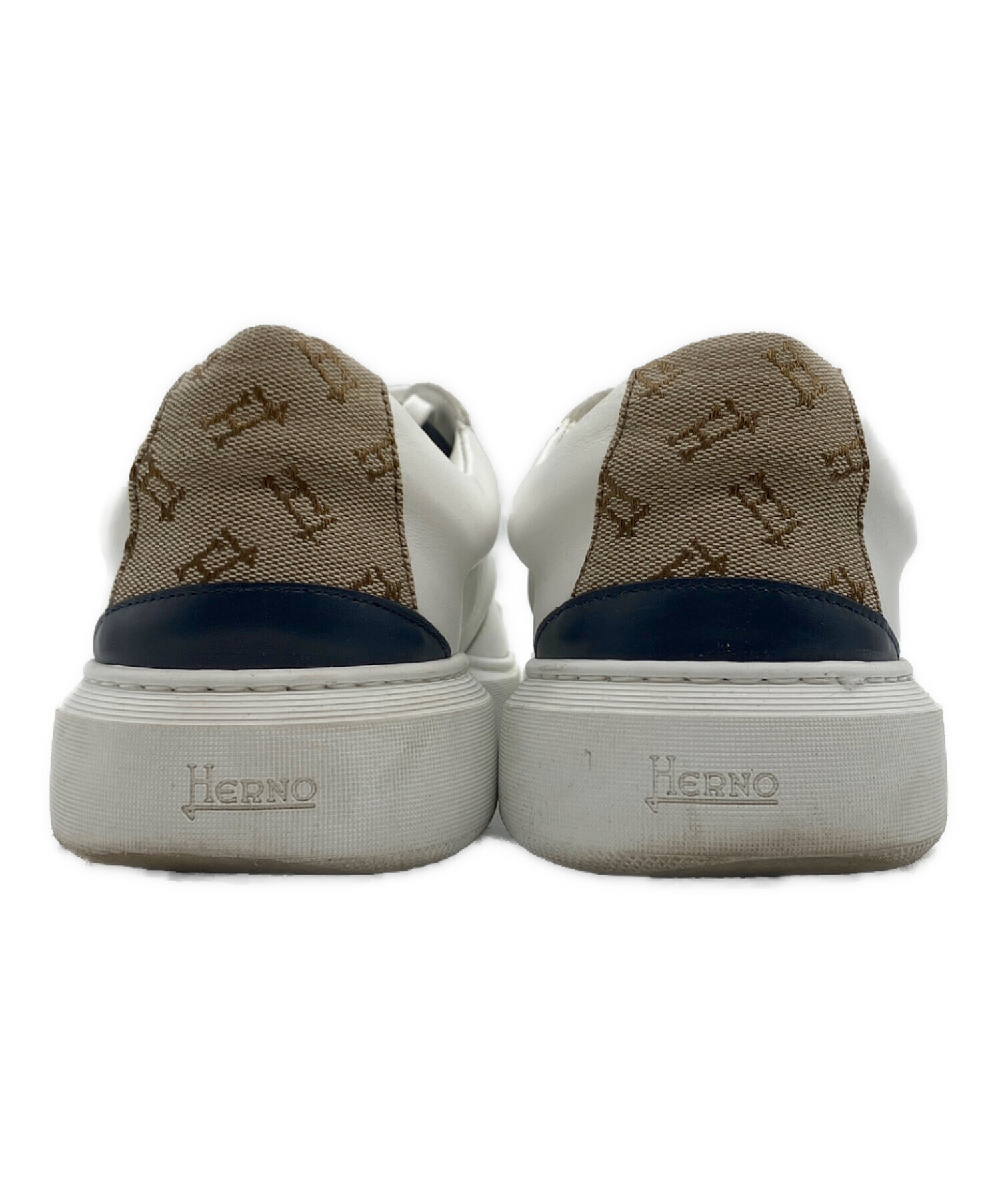 中古・古着通販】HERNO (ヘルノ) スムースレザーレースアップ 
