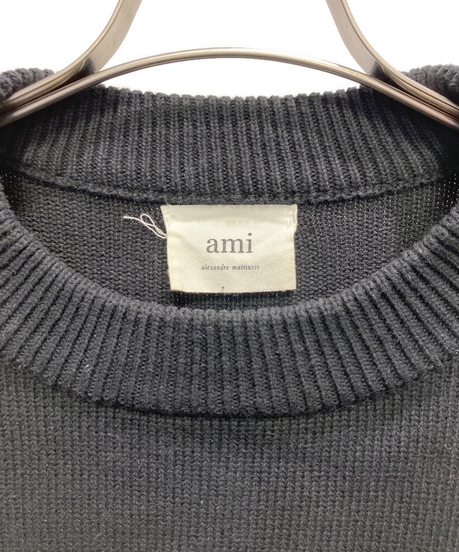 中古・古着通販】ami (アミ) Alexandre Mattiussi 厚手ニット ブラック