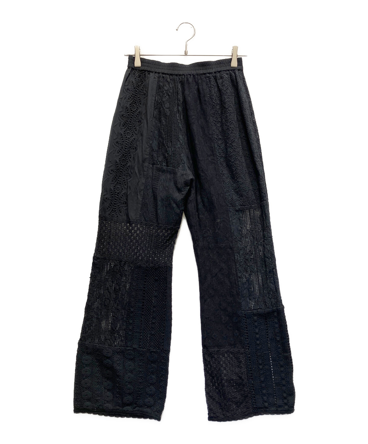 Todayful パッチワークレースパンツ　黒　38 中古・古着通販】TODAYFUL (トゥデイフル) パッチワークレースパンツ