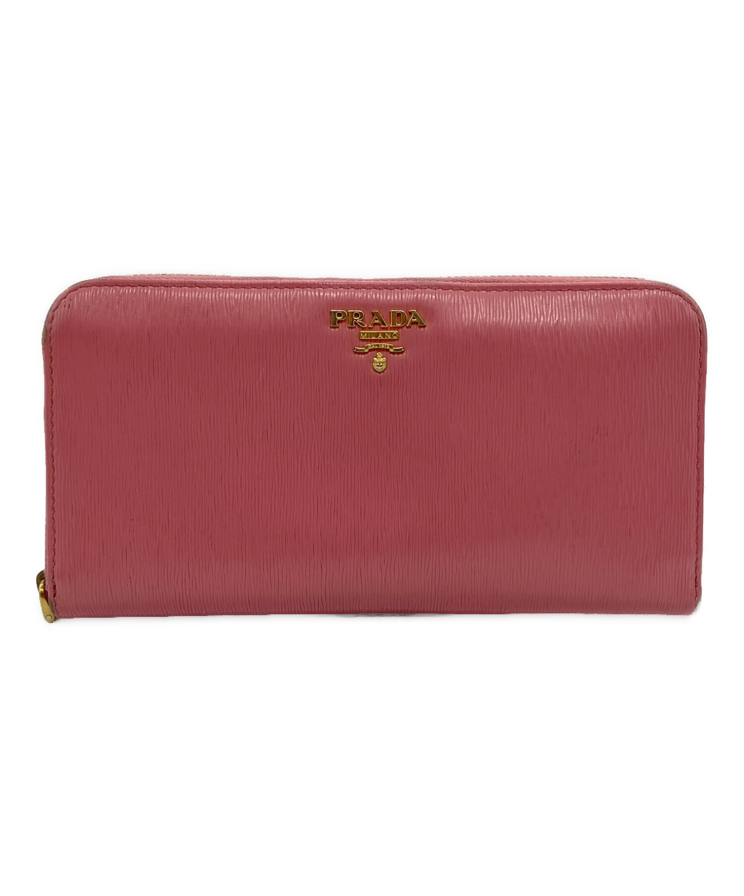 中古・古着通販】PRADA (プラダ) ラウンドファスナー財布 ピンク