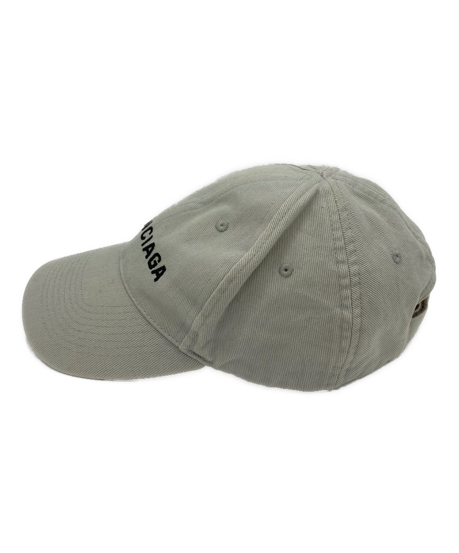 BALENCIAGA キャップ ライトグレー 正規品 メンズ レディース 中古・古着通販】BALENCIAGA (バレンシアガ) ロゴキャップ ライト