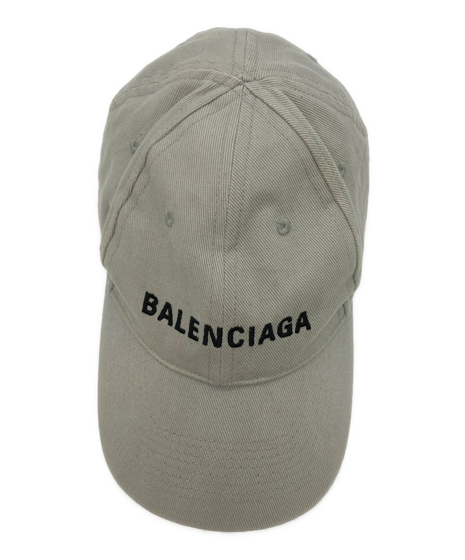 BALENCIAGA キャップ ライトグレー 正規品 メンズ レディース 中古・古着通販】BALENCIAGA (バレンシアガ) ロゴキャップ ライト