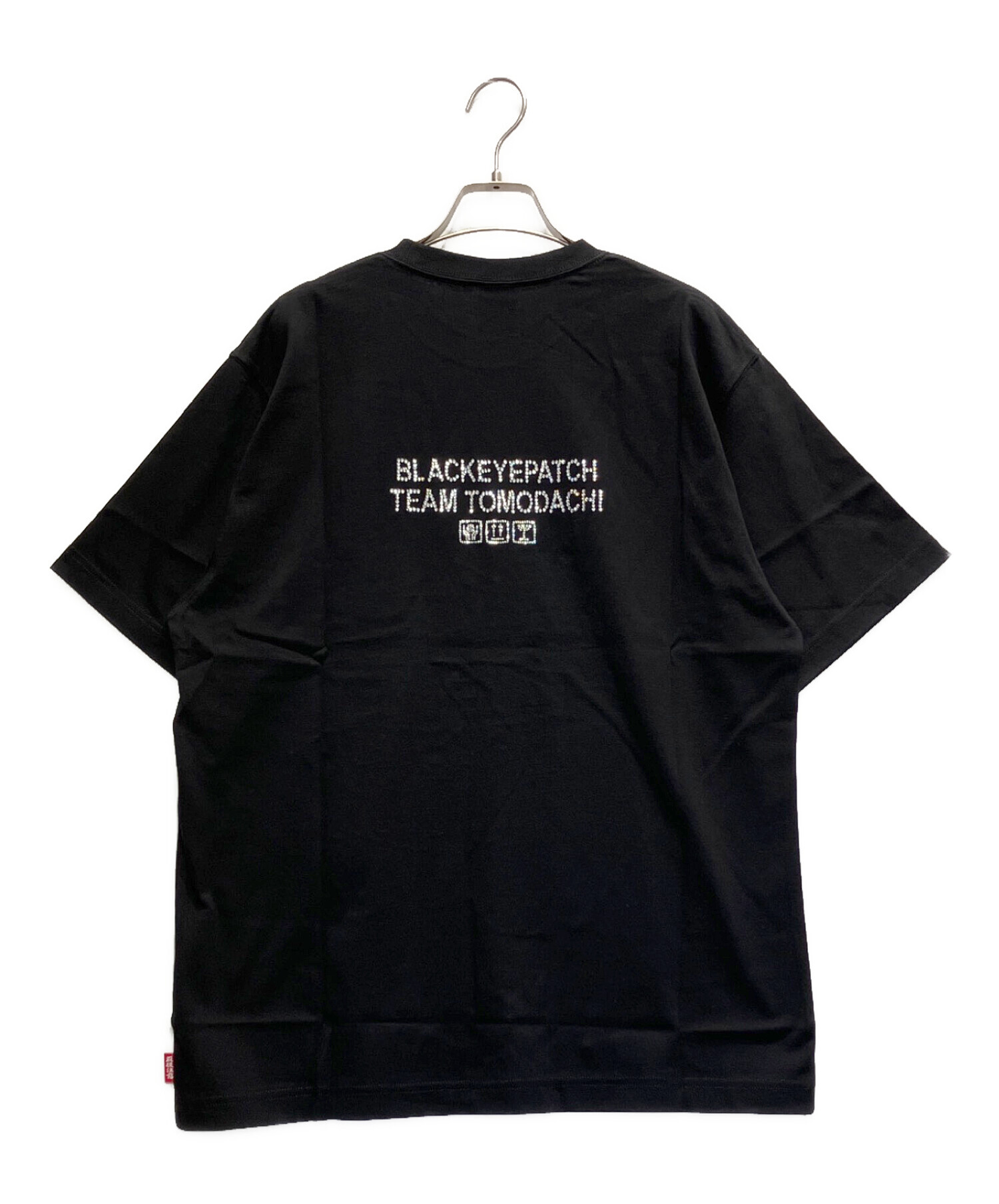 【入手困難✨】ブラックアイパッチ 取扱注意 チーム友達 半袖Tシャツ 黒 XL 中古・古着通販】BlackEyePatch (ブラックアイパッチ) チーム友達 半袖