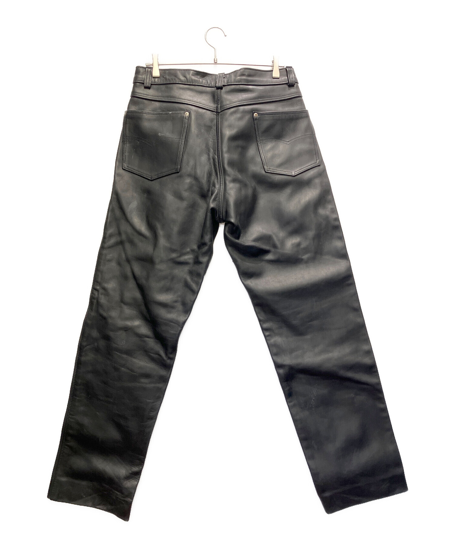中古・古着通販】Schott (ショット) レザーパンツ ブラック サイズ:S