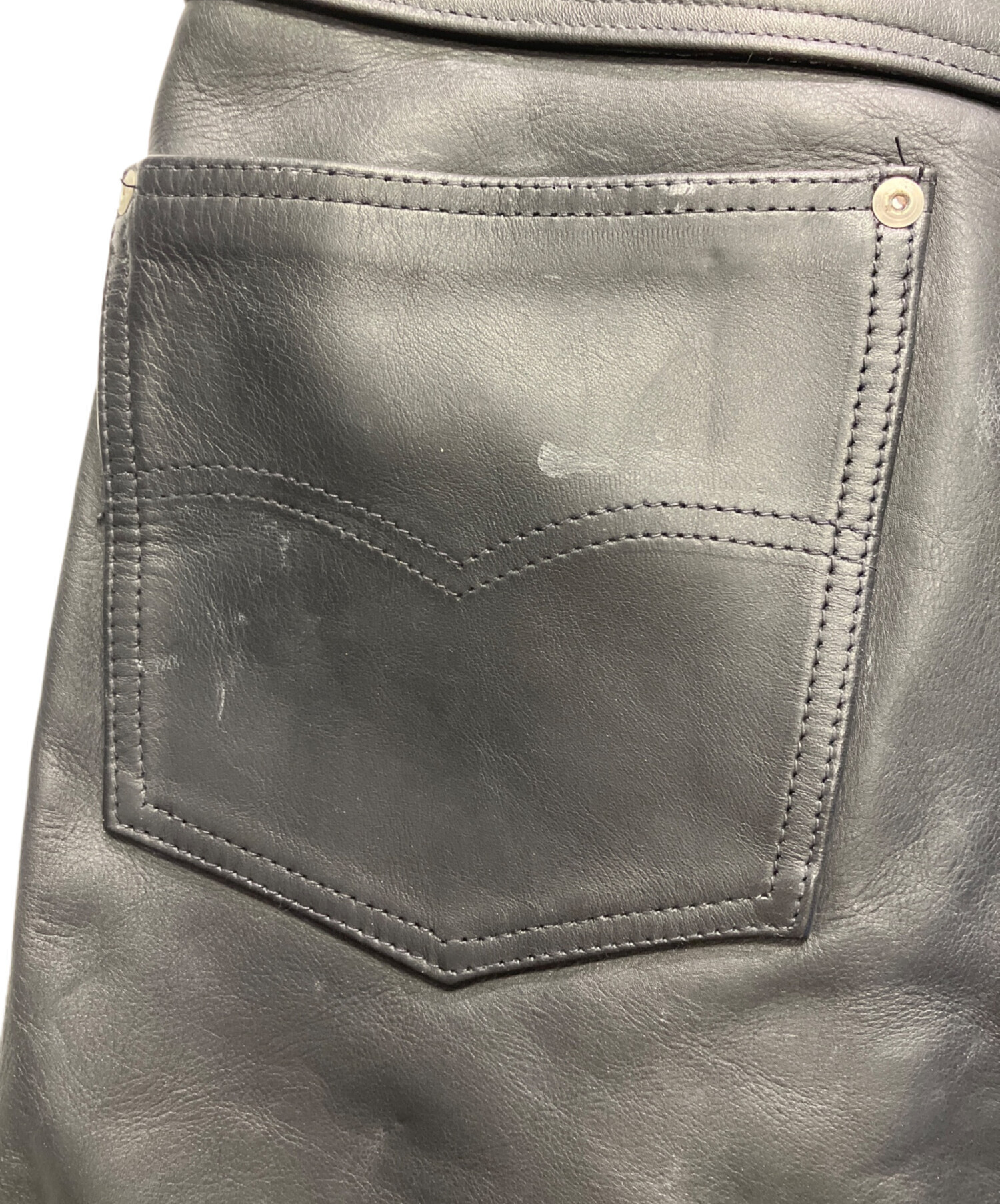 中古・古着通販】Schott (ショット) レザーパンツ ブラック サイズ:S