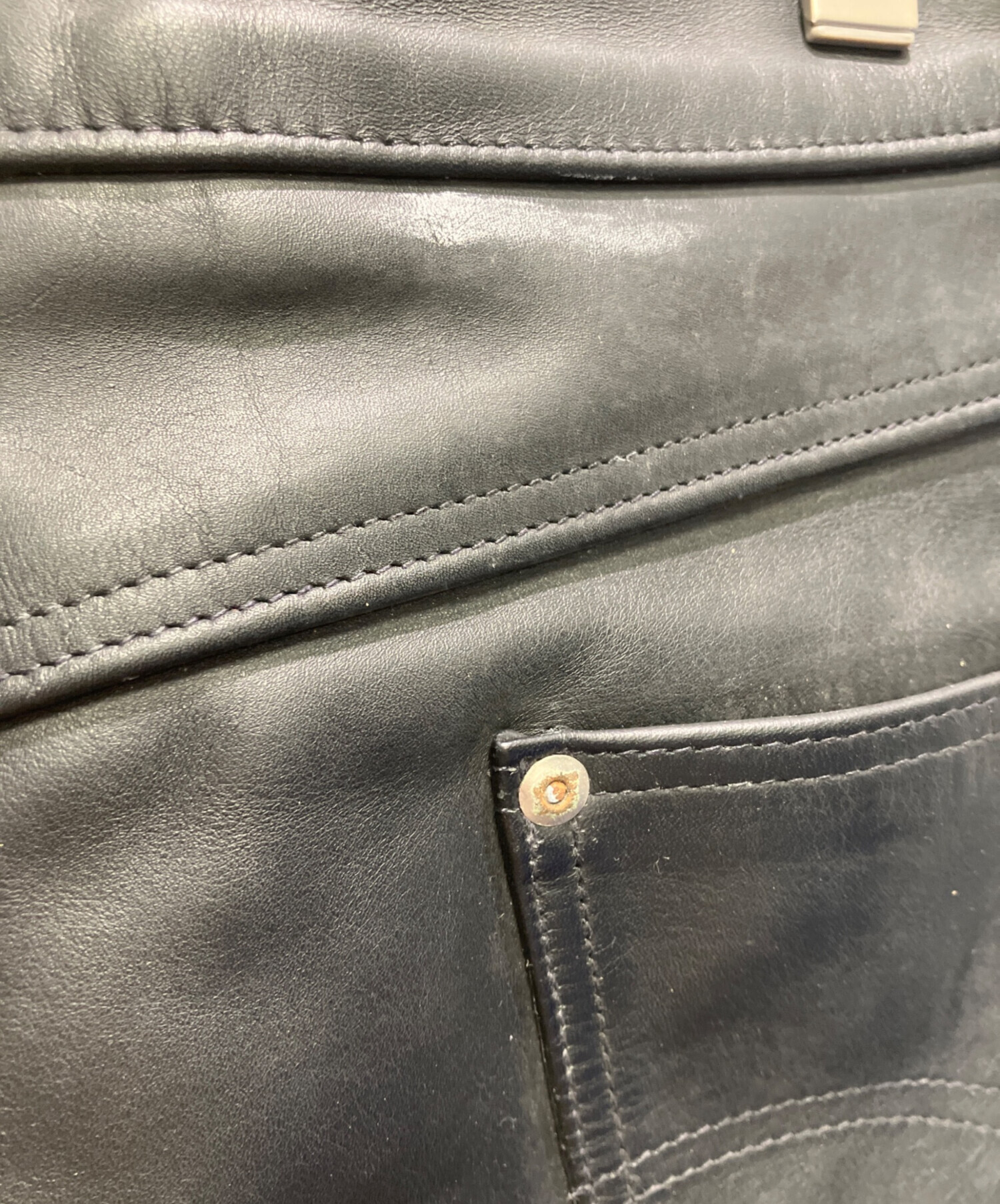 中古・古着通販】Schott (ショット) レザーパンツ ブラック サイズ:S