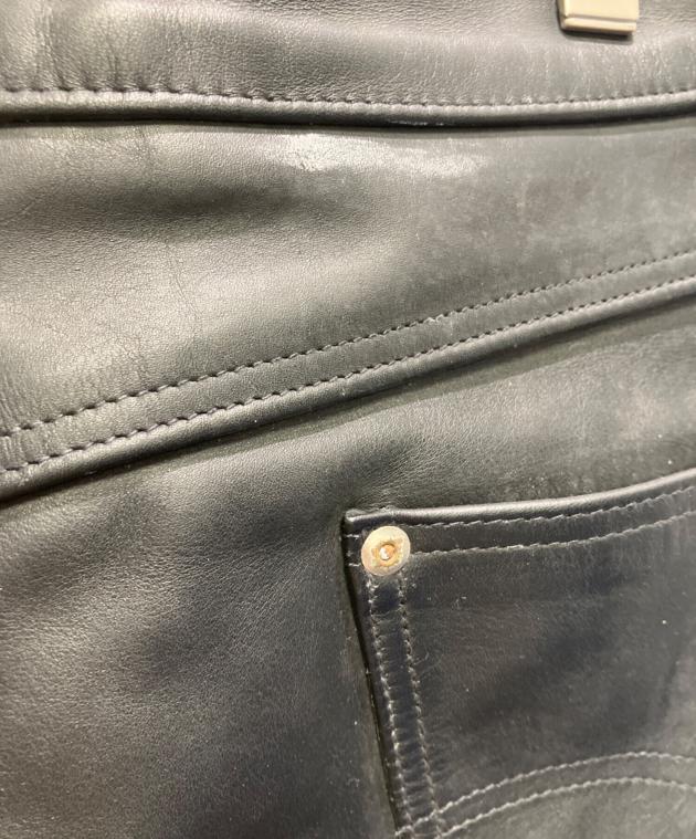 中古・古着通販】Schott (ショット) レザーパンツ ブラック サイズ:S