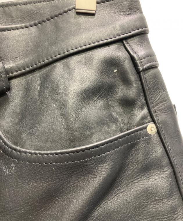 中古・古着通販】Schott (ショット) レザーパンツ ブラック サイズ:S