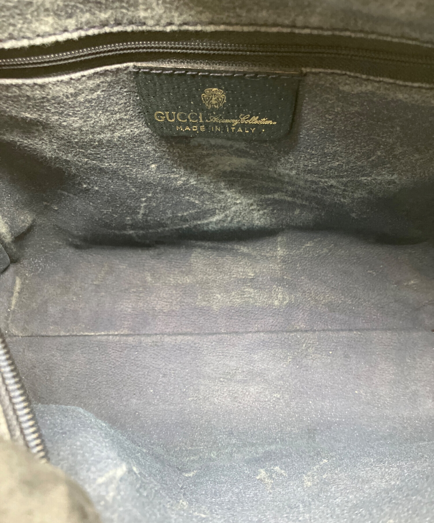中古・古着通販】GUCCI (グッチ) 2WAYバッグ ベージュ×ネイビー