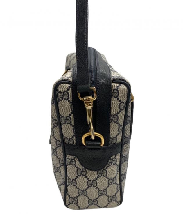 中古・古着通販】GUCCI (グッチ) 2WAYバッグ ベージュ×ネイビー