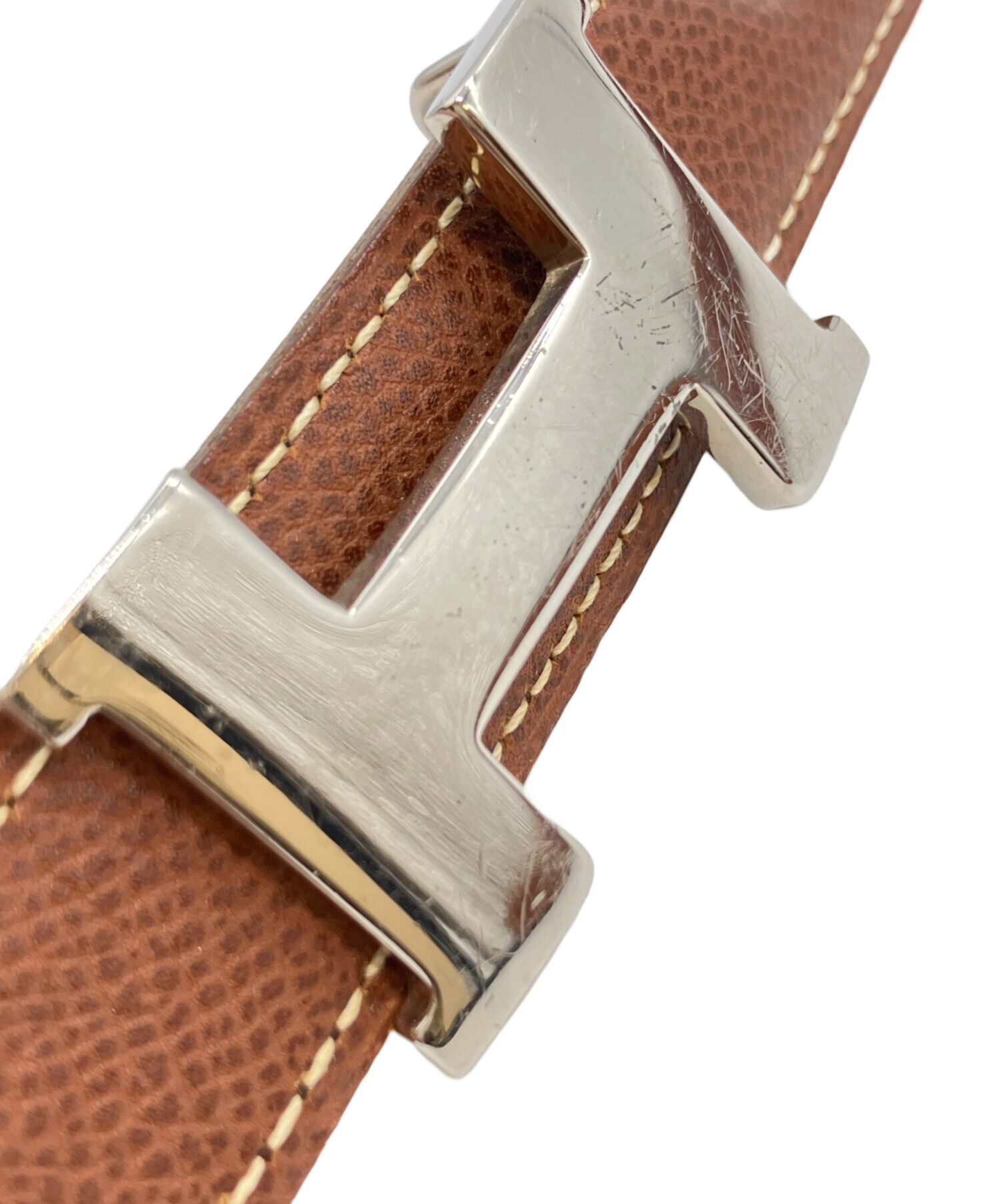 中古・古着通販】HERMES (エルメス) Hバックルベルト ブラウン