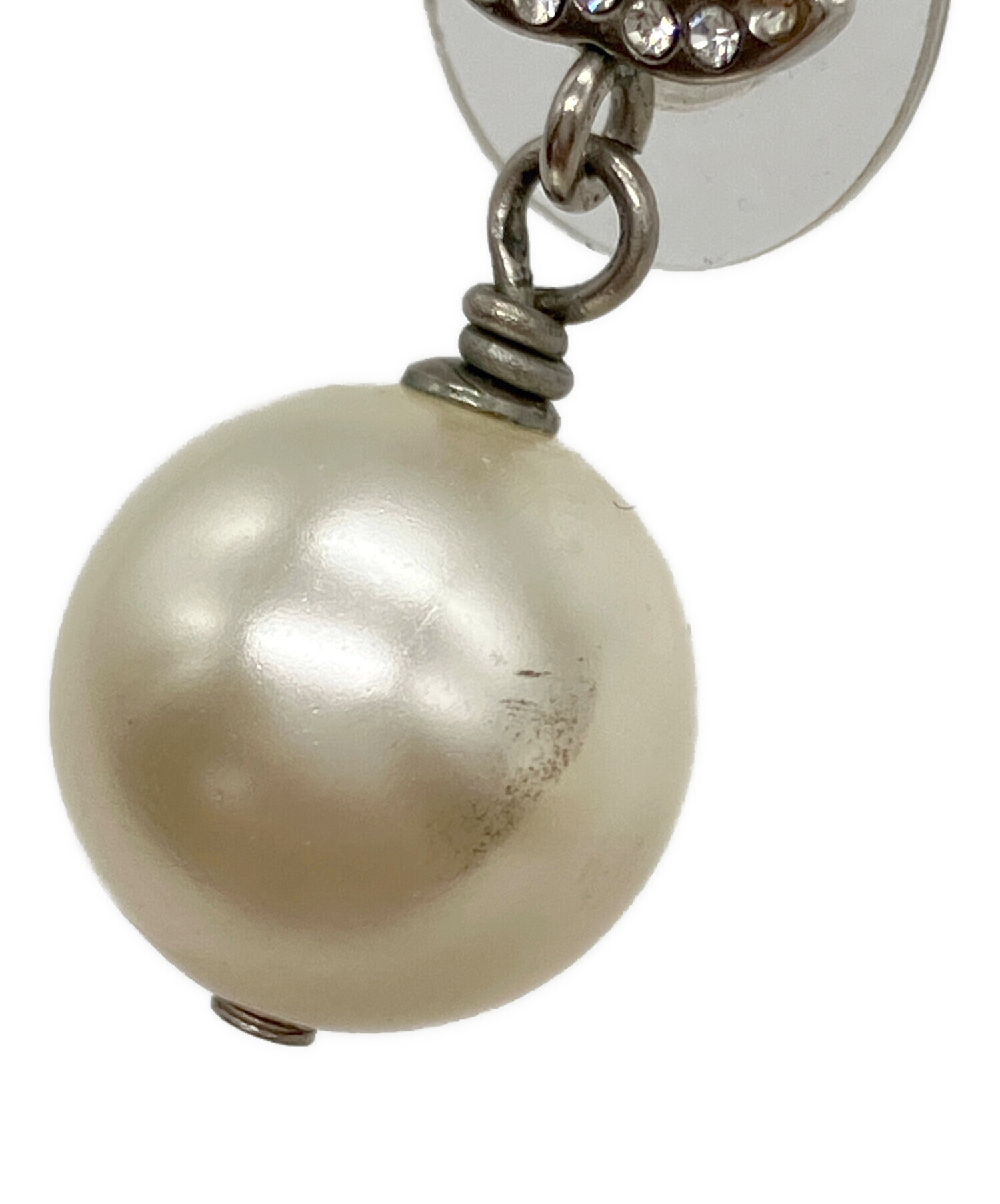 中古・古着通販】CHANEL (シャネル) ラインストーンココマークパール