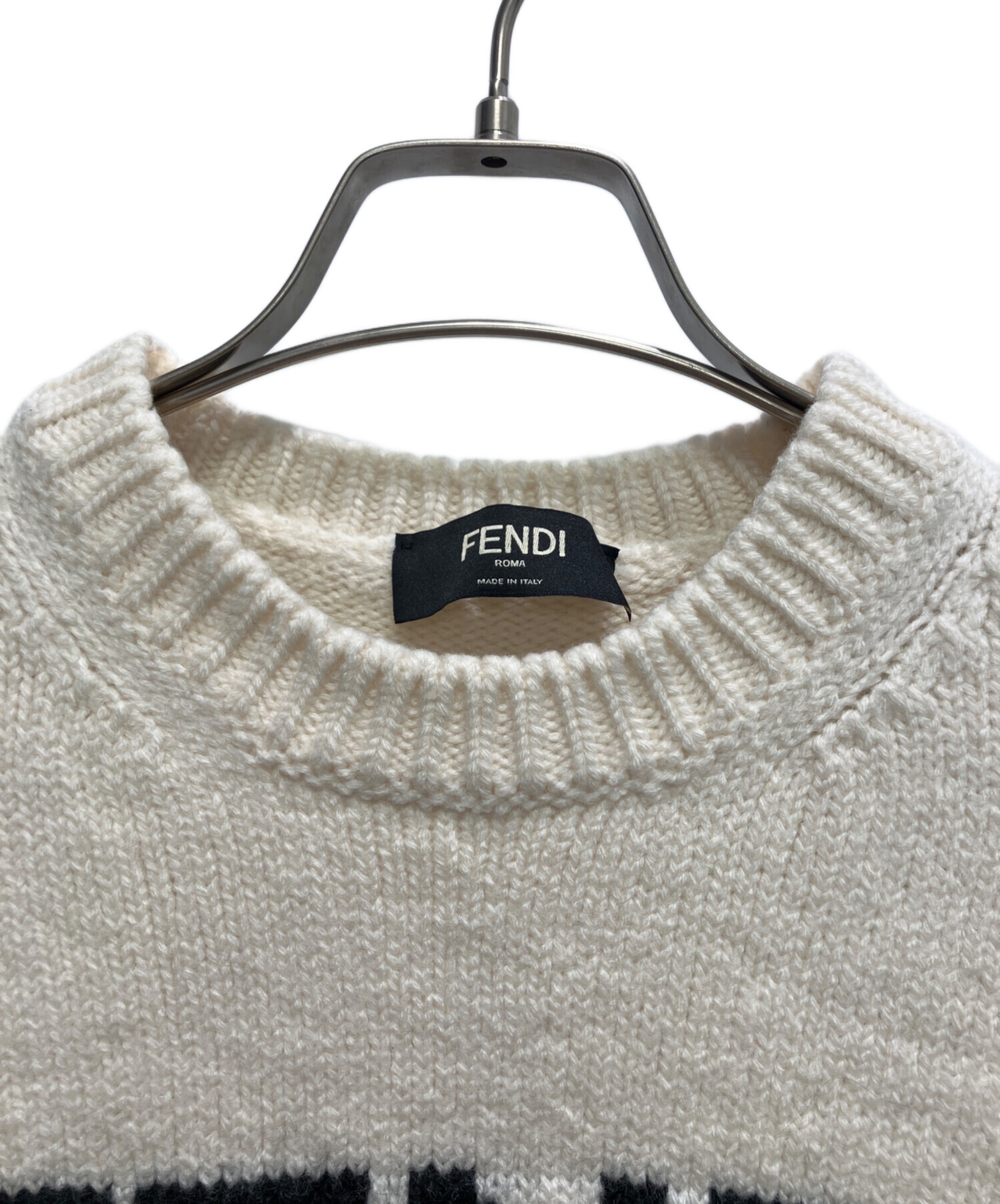 中古・古着通販】FENDI (フェンディ) 厚手ニット ベージュ サイズ:50