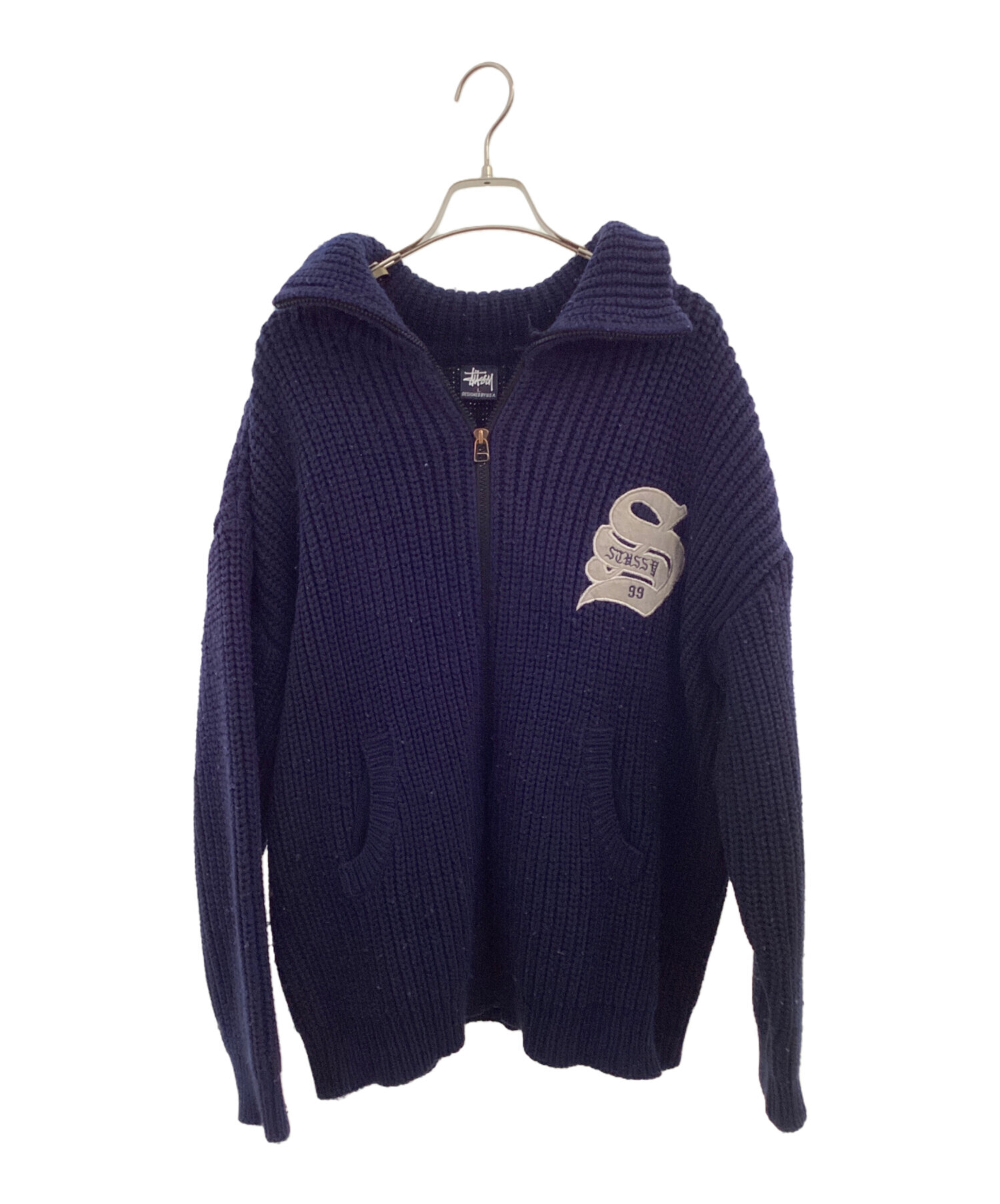 中古・古着通販】stussy (ステューシー) ドライバーズニット ネイビー