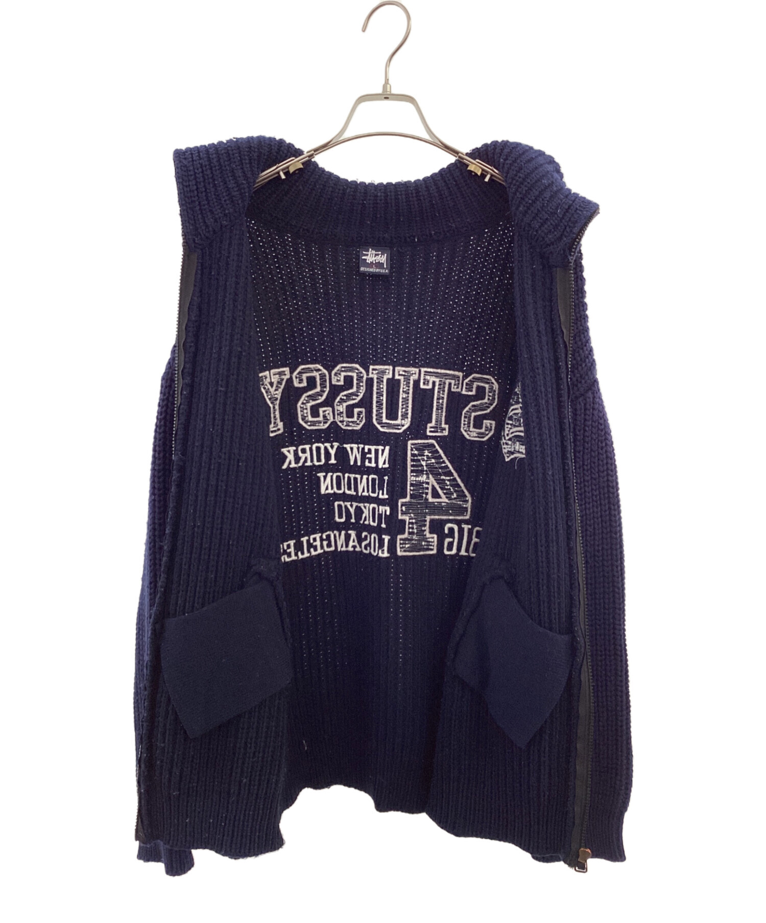 中古・古着通販】stussy (ステューシー) ドライバーズニット ネイビー