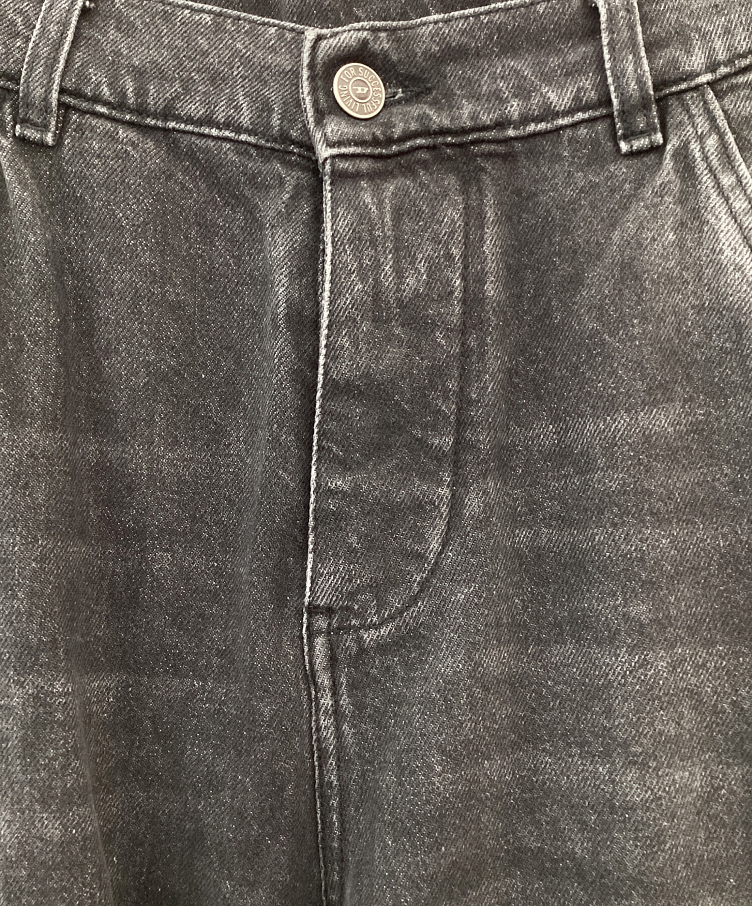 中古・古着通販】DIESEL (ディーゼル) ブラックデニムカーゴパンツ