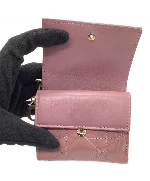 クリスチャンディオール コンパクトウォレット ピンク 40802010432 中古・古着通販】Christian Dior (クリスチャン ディオール