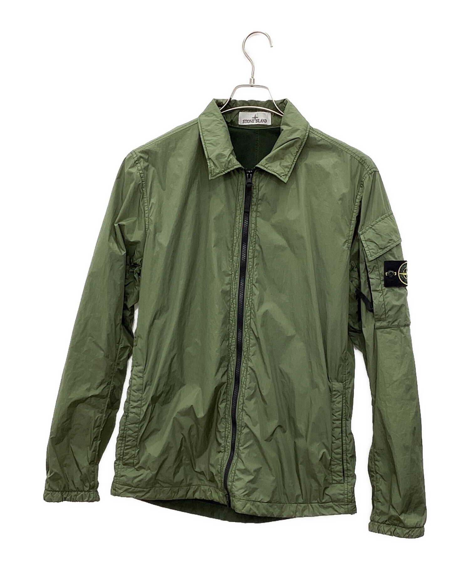 ☆値下げ中☆STONE  ナイロンジャケット オリーブ 中古・古着通販】STONE ISLAND (ストーンアイランド) ジャケット