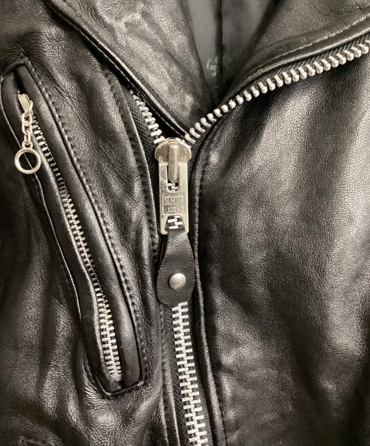 中古・古着通販】Schott (ショット) ライダースジャケット ブラック