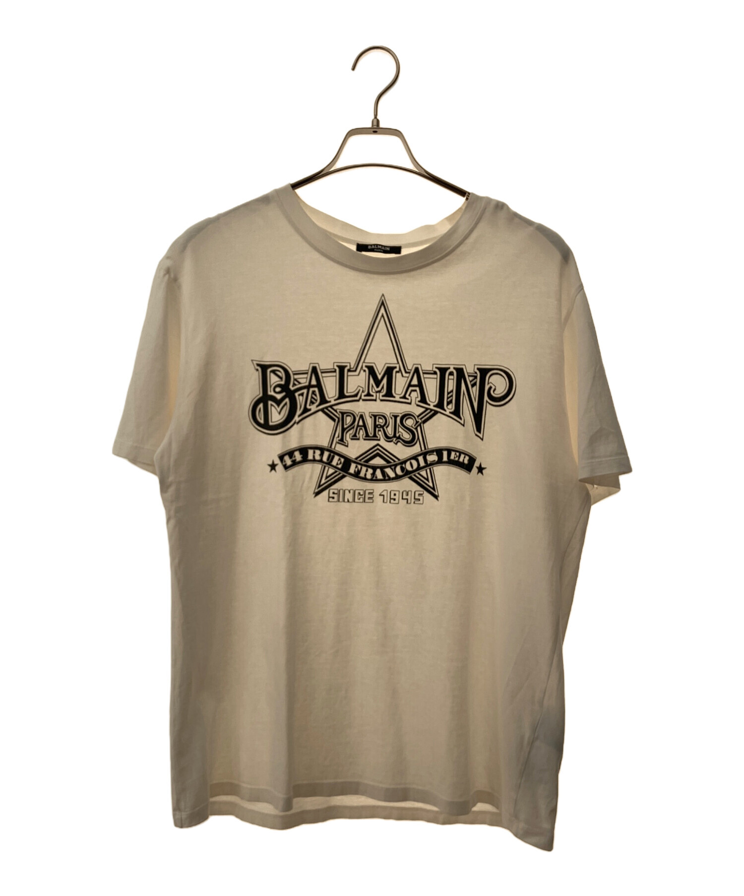 中古・古着通販】BALMAIN (バルマン) 半袖カットソー ホワイト サイズ 