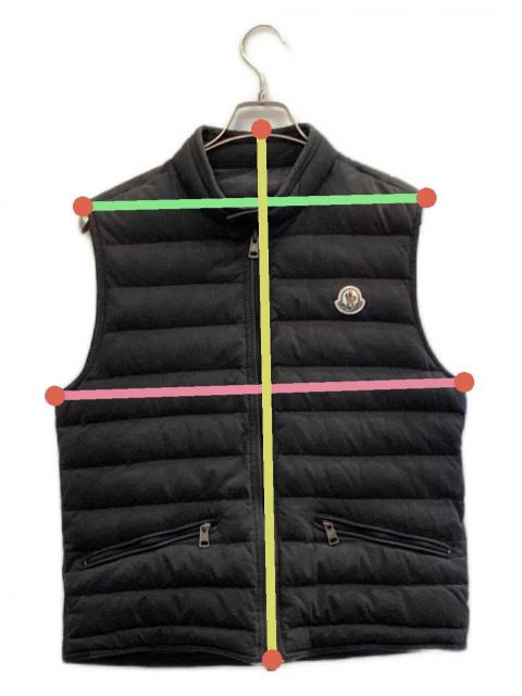 中古・古着通販】MONCLER (モンクレール) ダウンベスト ブラック