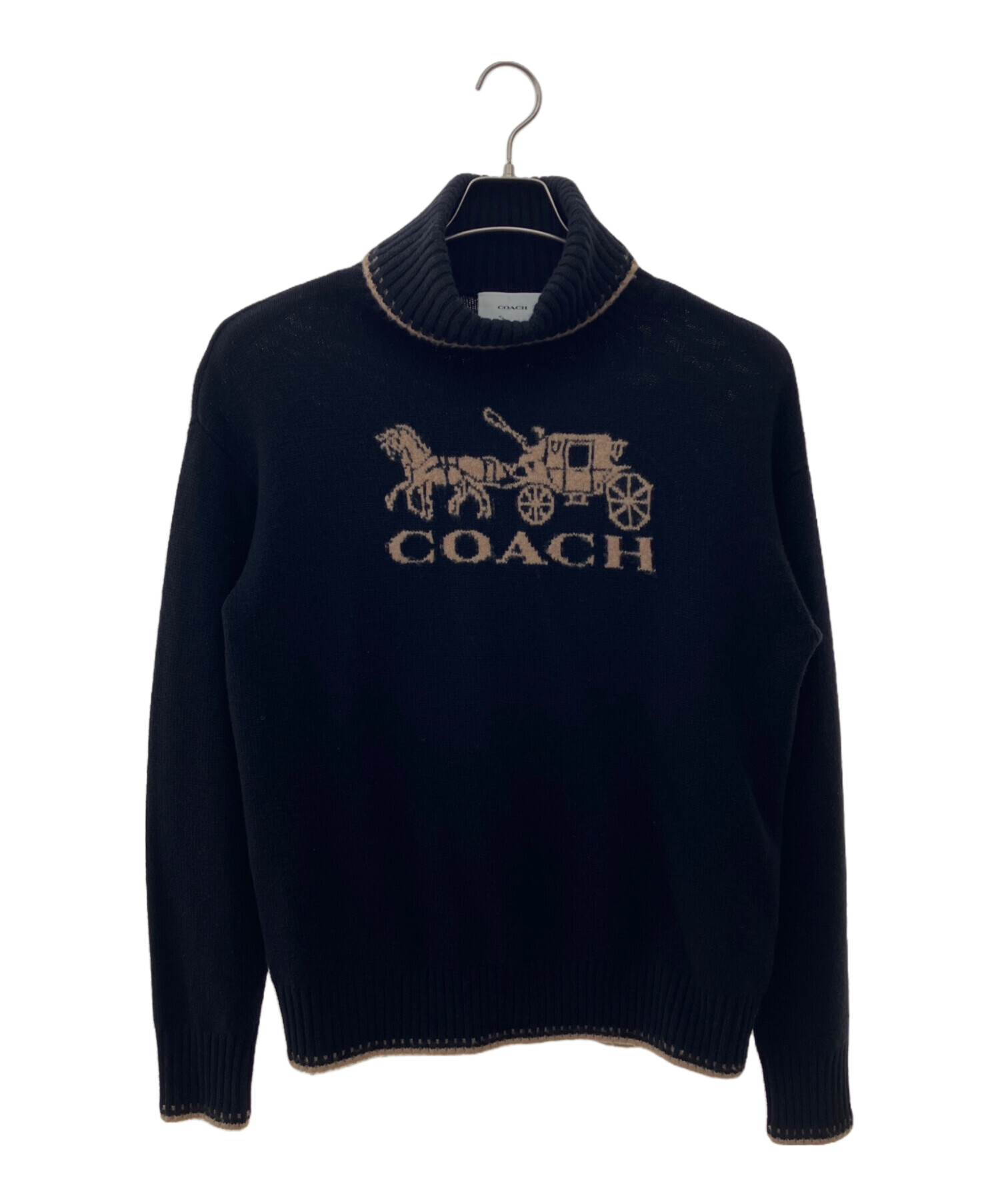 中古・古着通販】COACH (コーチ) ハイネックニット ブラック サイズ:XS