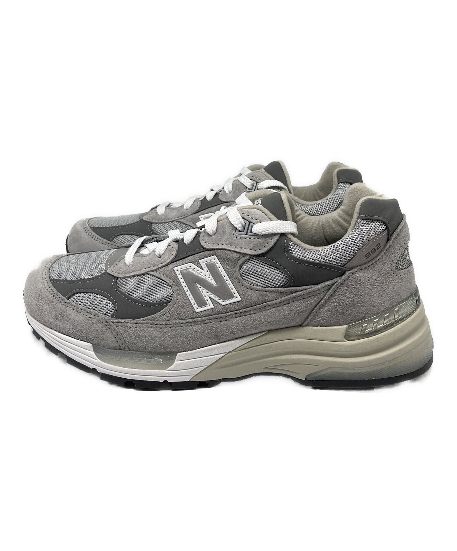 new balance 992 グレー 26.5センチ！値下げしました！ 中古・古着通販】NEW BALANCE (ニューバランス) 992 Core ライトグレー