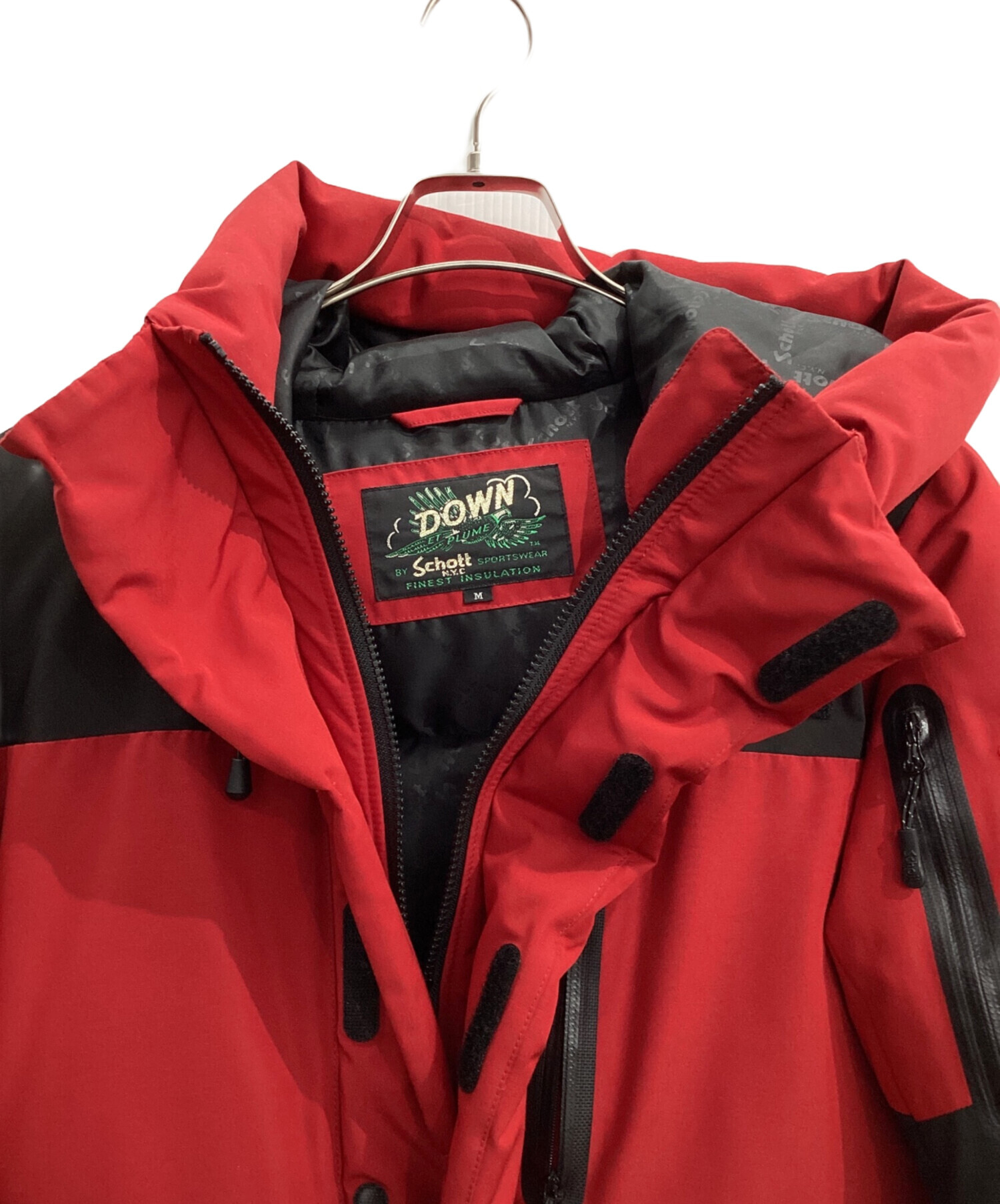 中古・古着通販】Schott (ショット) ダウンジャケット レッド サイズ:M