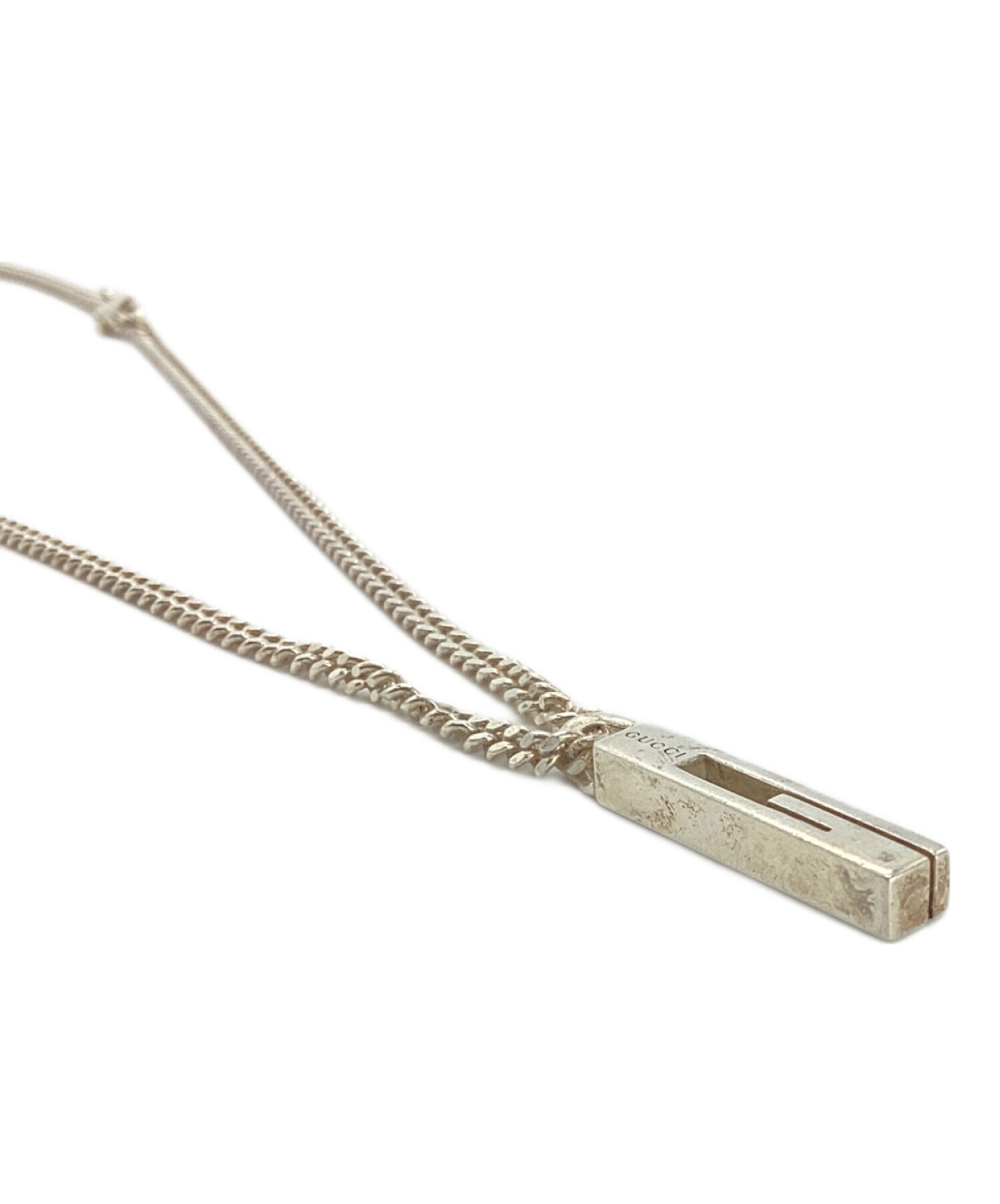 【正規品】未使用に近い‼️GUCCI ネックレス 中古・古着通販】GUCCI (グッチ) GGロゴネックレス シルバー サイズ