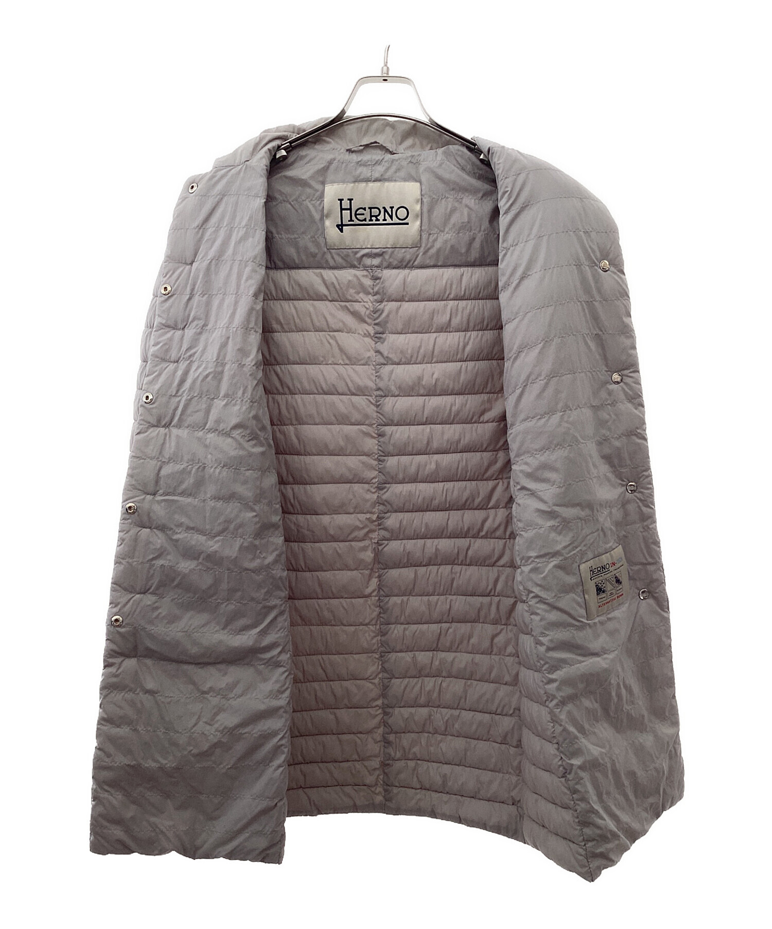 中古・古着通販】HERNO (ヘルノ) ダウンコート グレー サイズ:40 