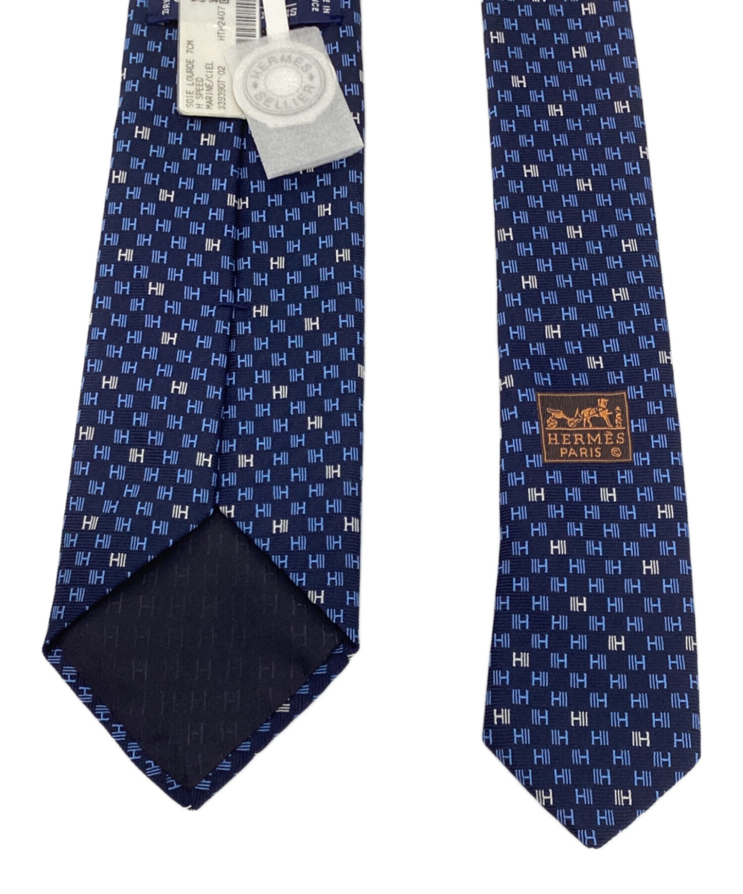 中古・古着通販】HERMES (エルメス) ネクタイ ブルー サイズ: 未使用品 